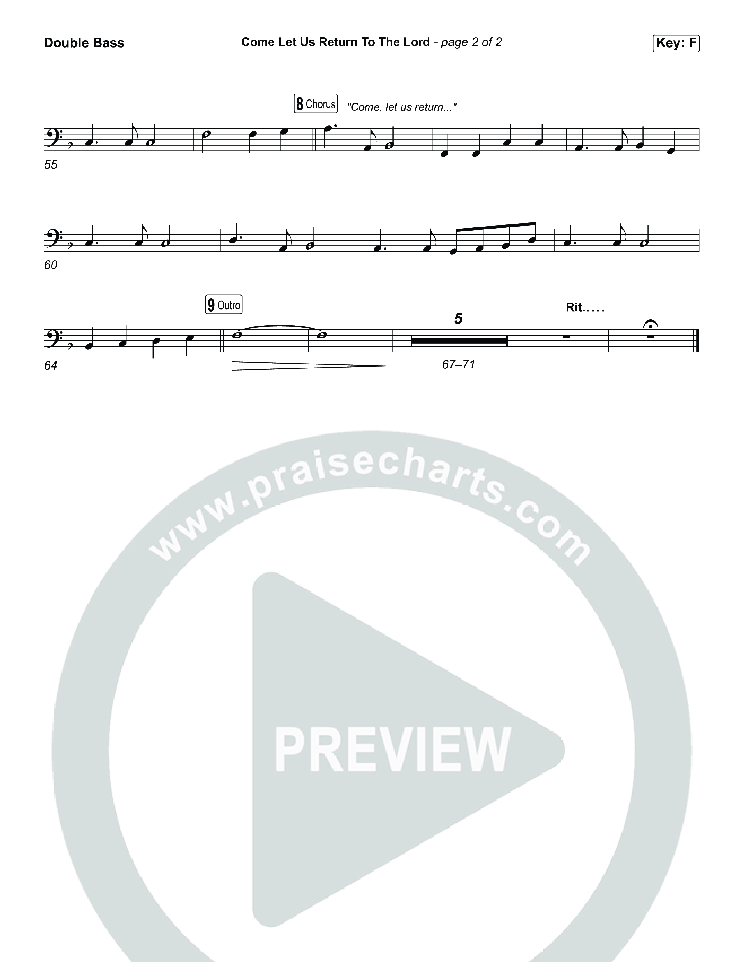 Come Let Us Return To The Lord String Bass (Matt Papa / Matt Boswell / Cochren & Co)