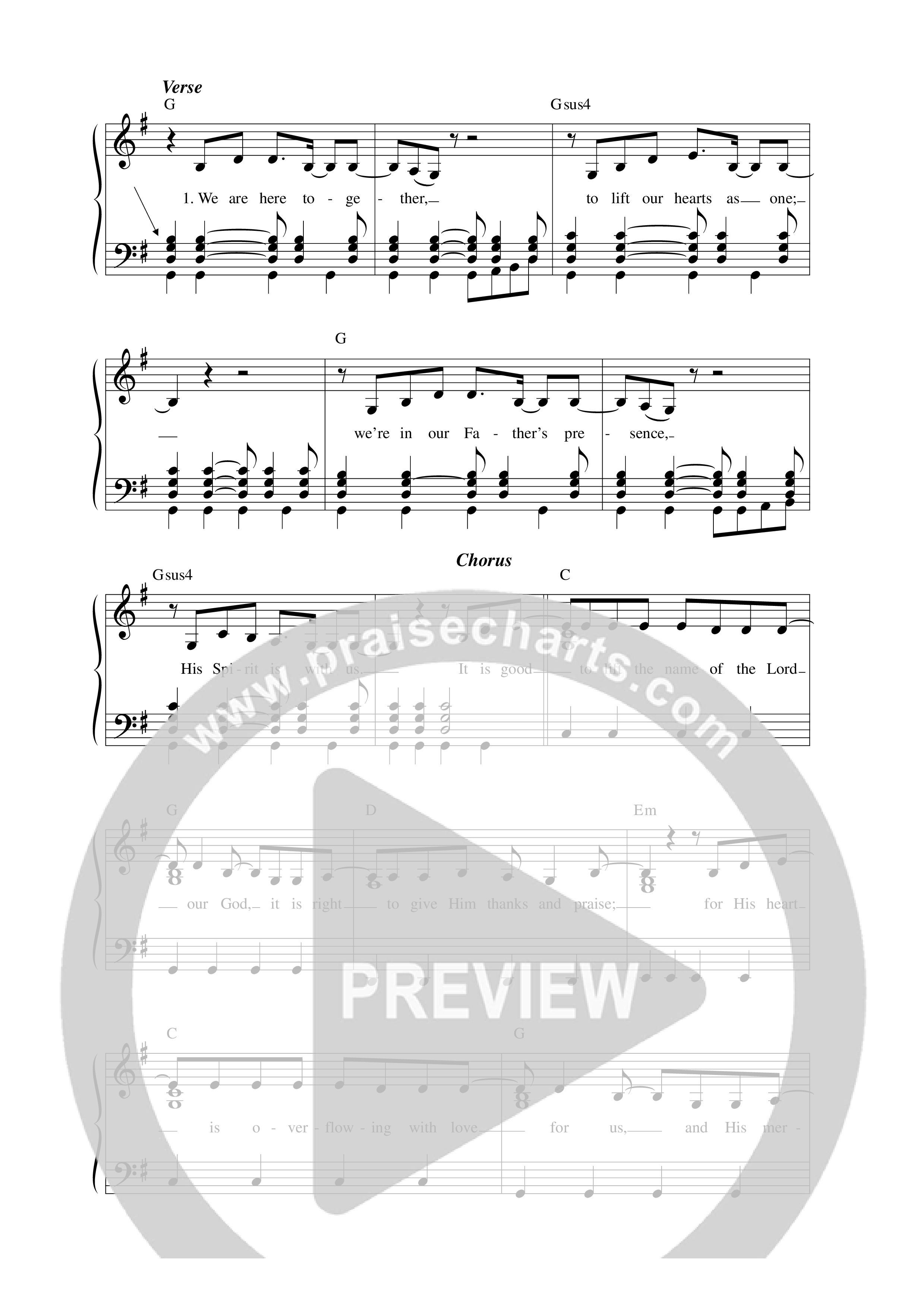 Thanks And Praise (Live) Lead Sheet Melody (Lucy Grimble)