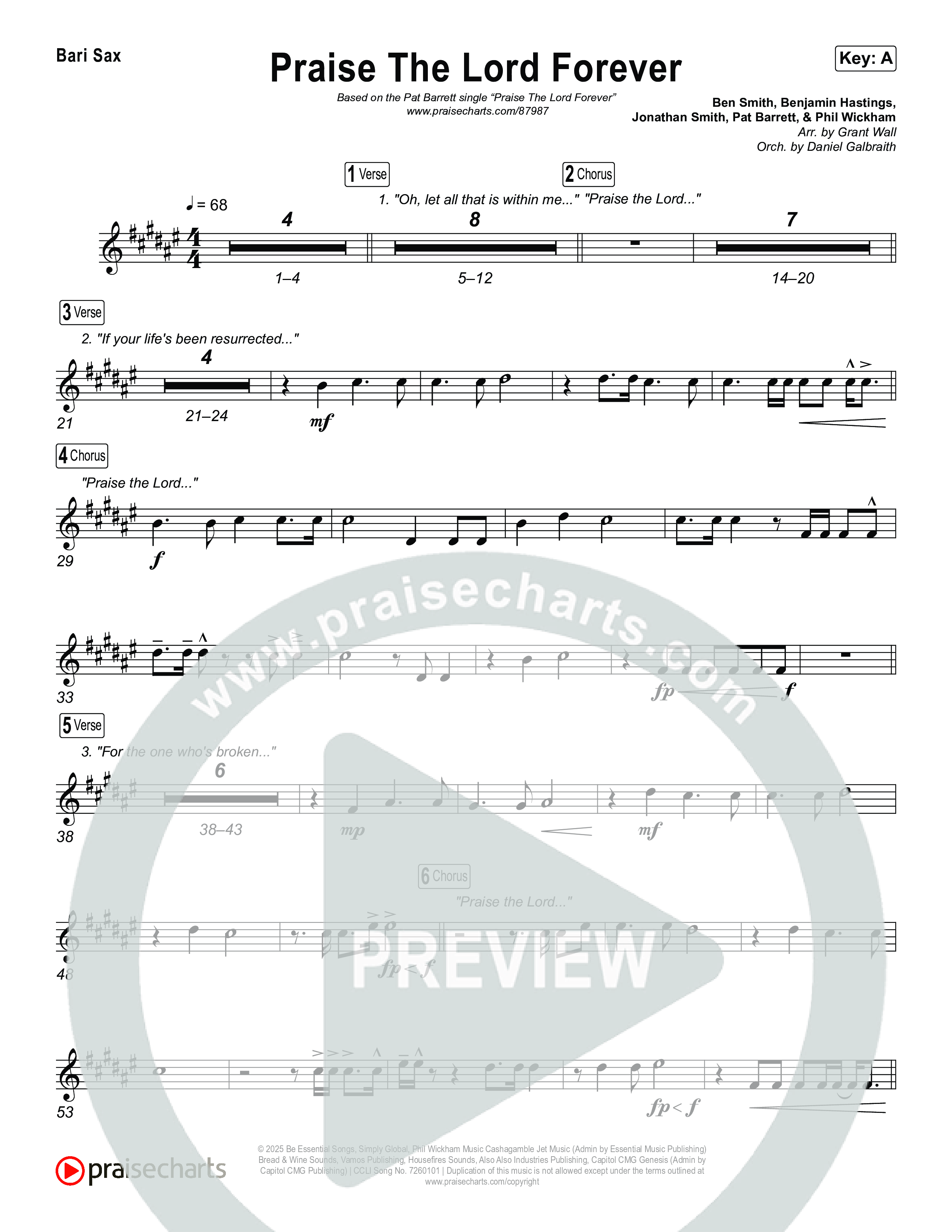 Praise The Lord Forever Bari Sax (Pat Barrett)