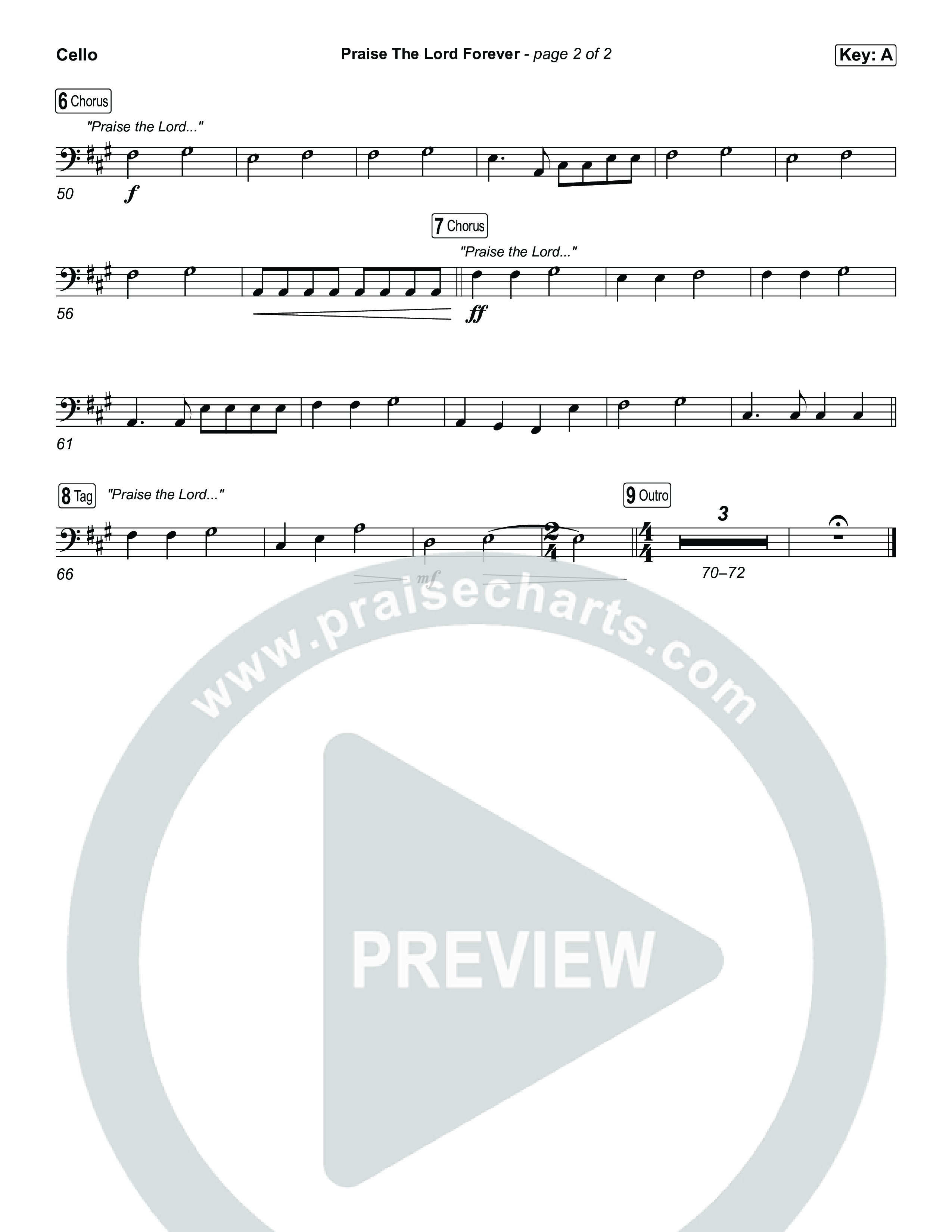 Praise The Lord Forever Cello (Pat Barrett)