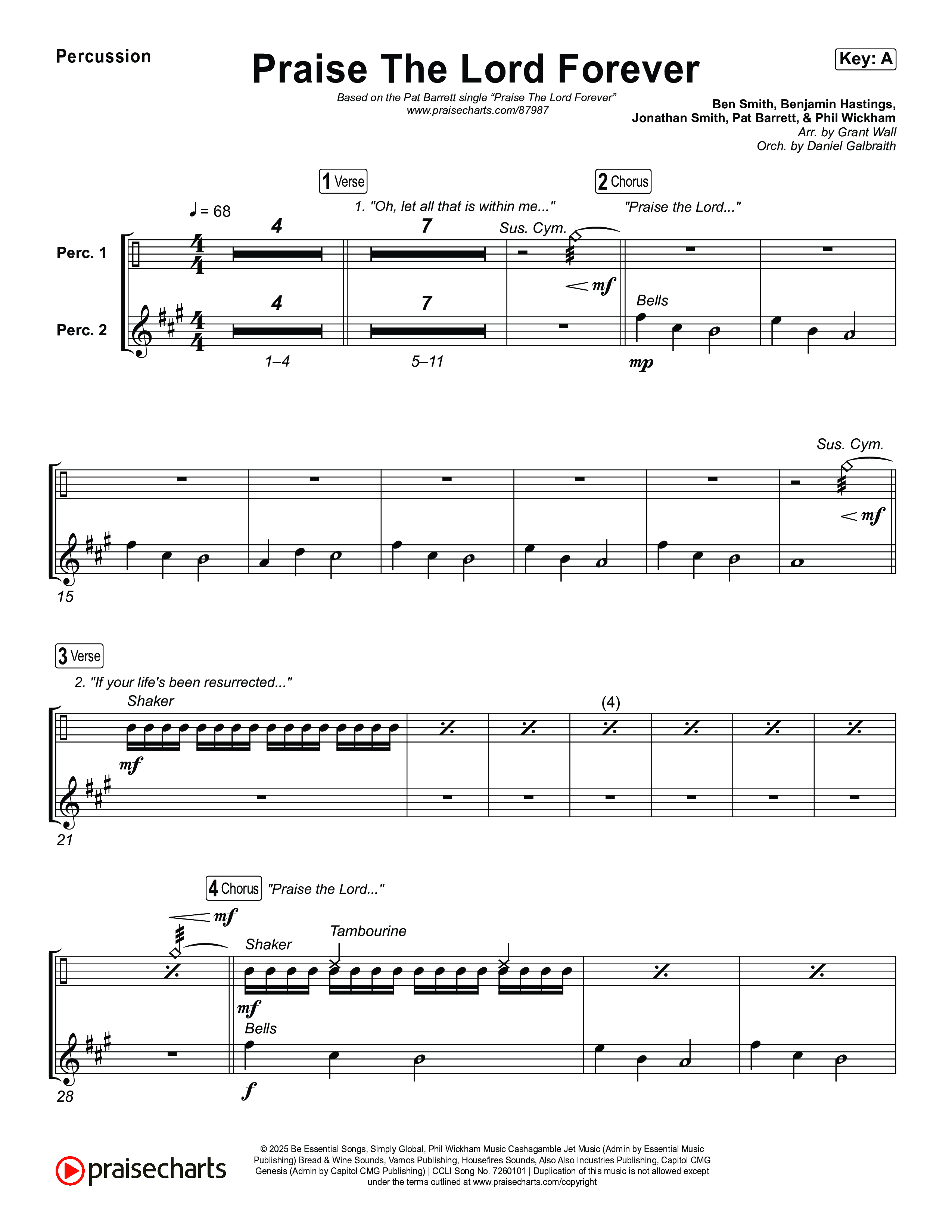 Praise The Lord Forever Percussion (Pat Barrett)