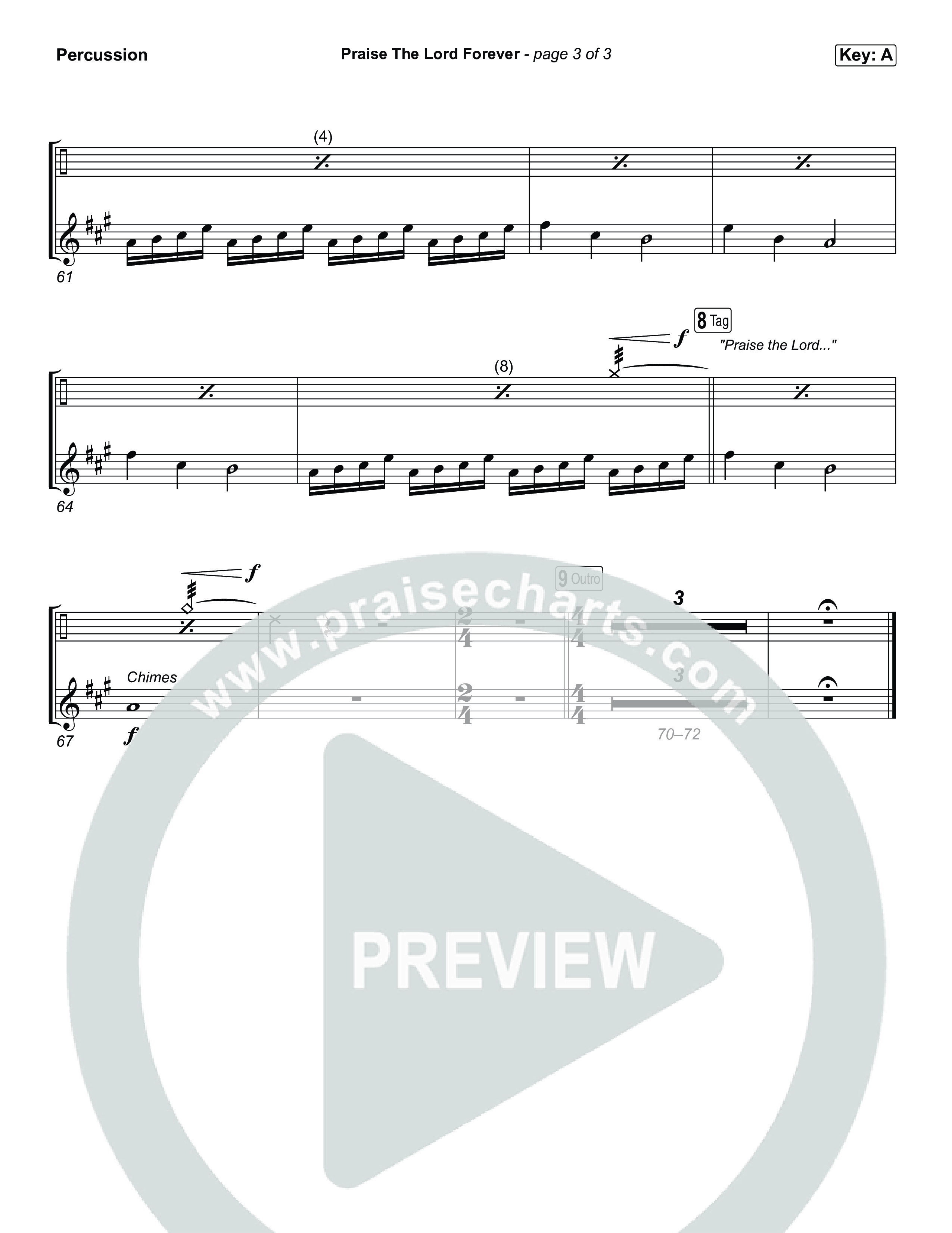 Praise The Lord Forever Percussion (Pat Barrett)