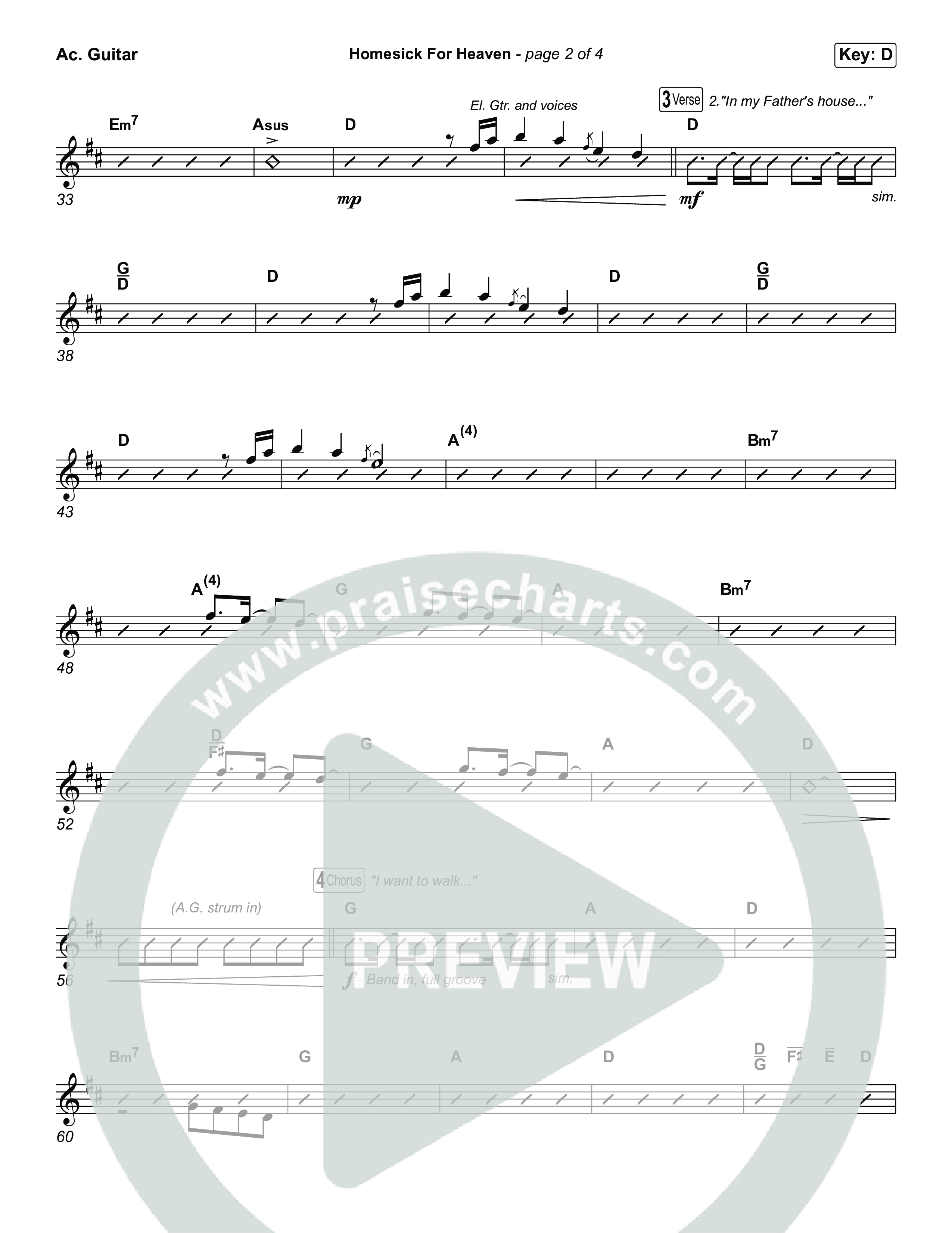 Homesick For Heaven (Choral Anthem SATB) Acoustic Guitar (Phil Wickham / Arr. Luke Gambill)