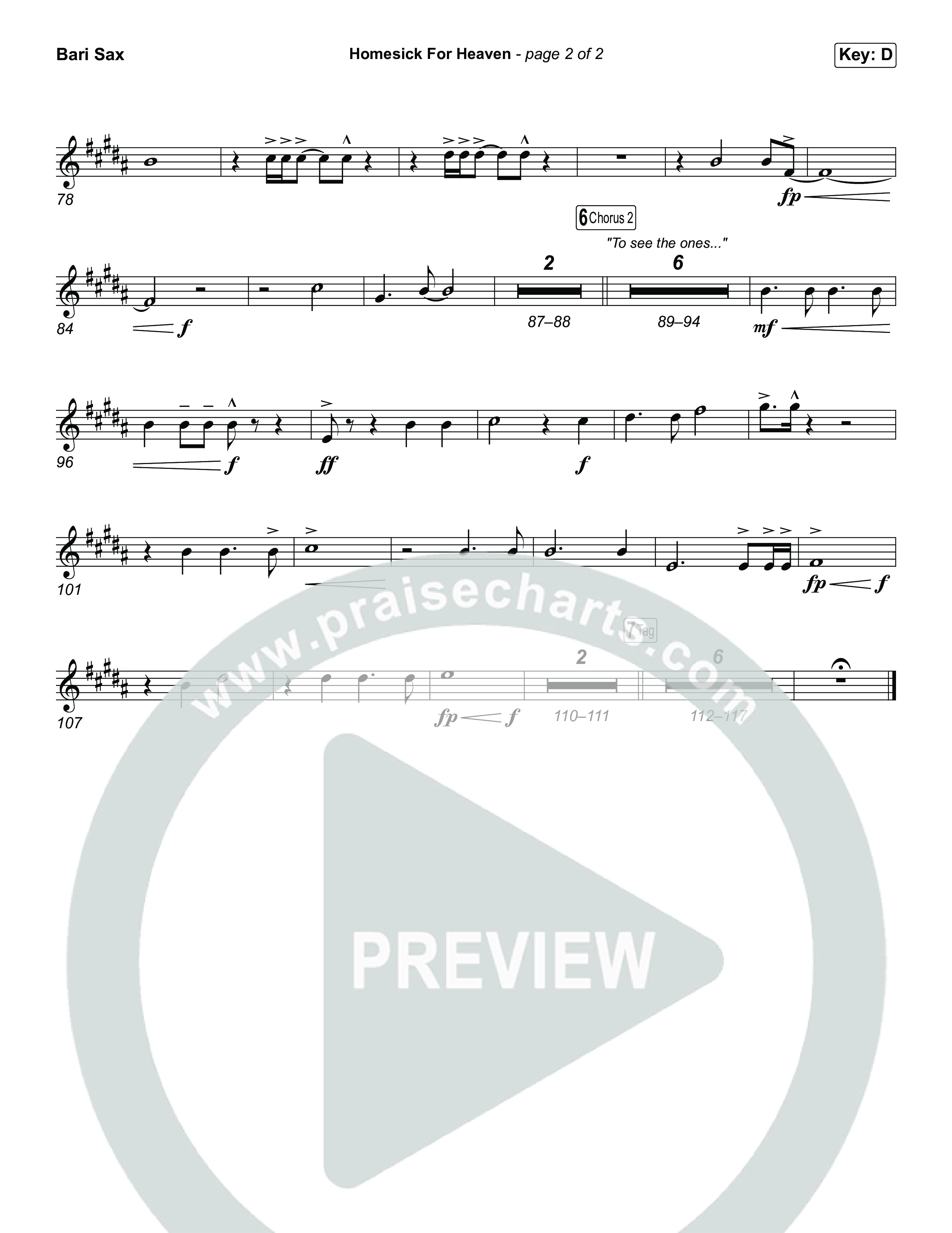 Homesick For Heaven (Choral Anthem SATB) Bari Sax (Phil Wickham / Arr. Luke Gambill)