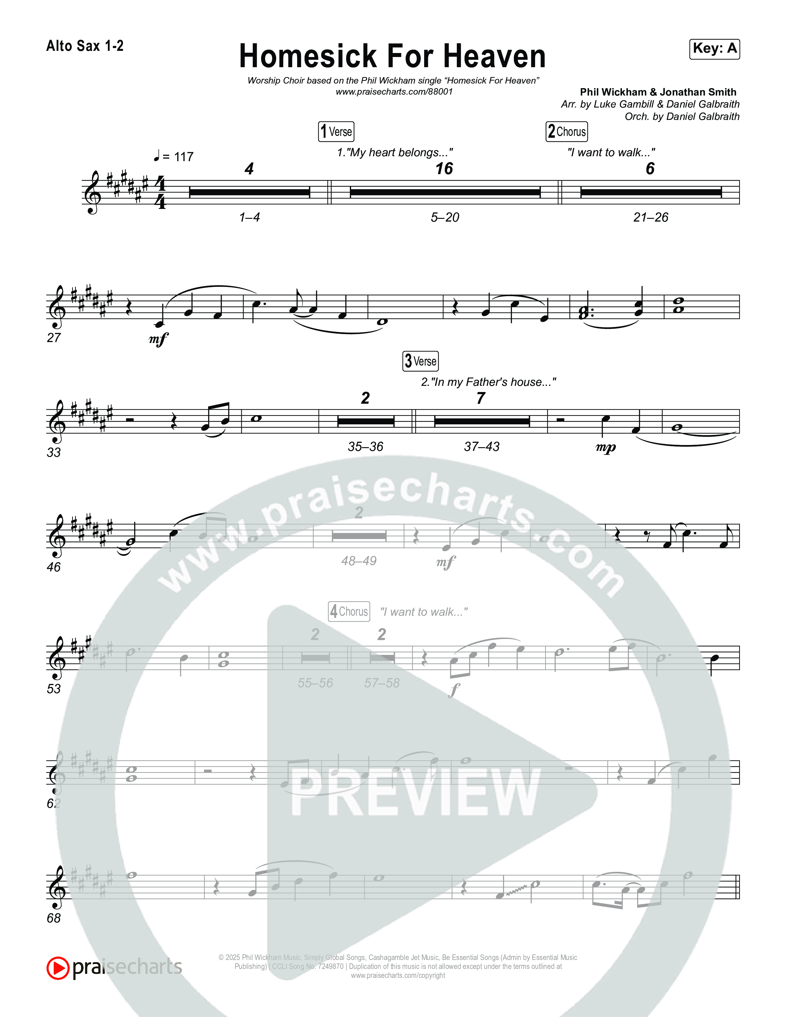 Homesick For Heaven (Worship Choir/SAB) Sax Pack (Phil Wickham / Arr. Luke Gambill)