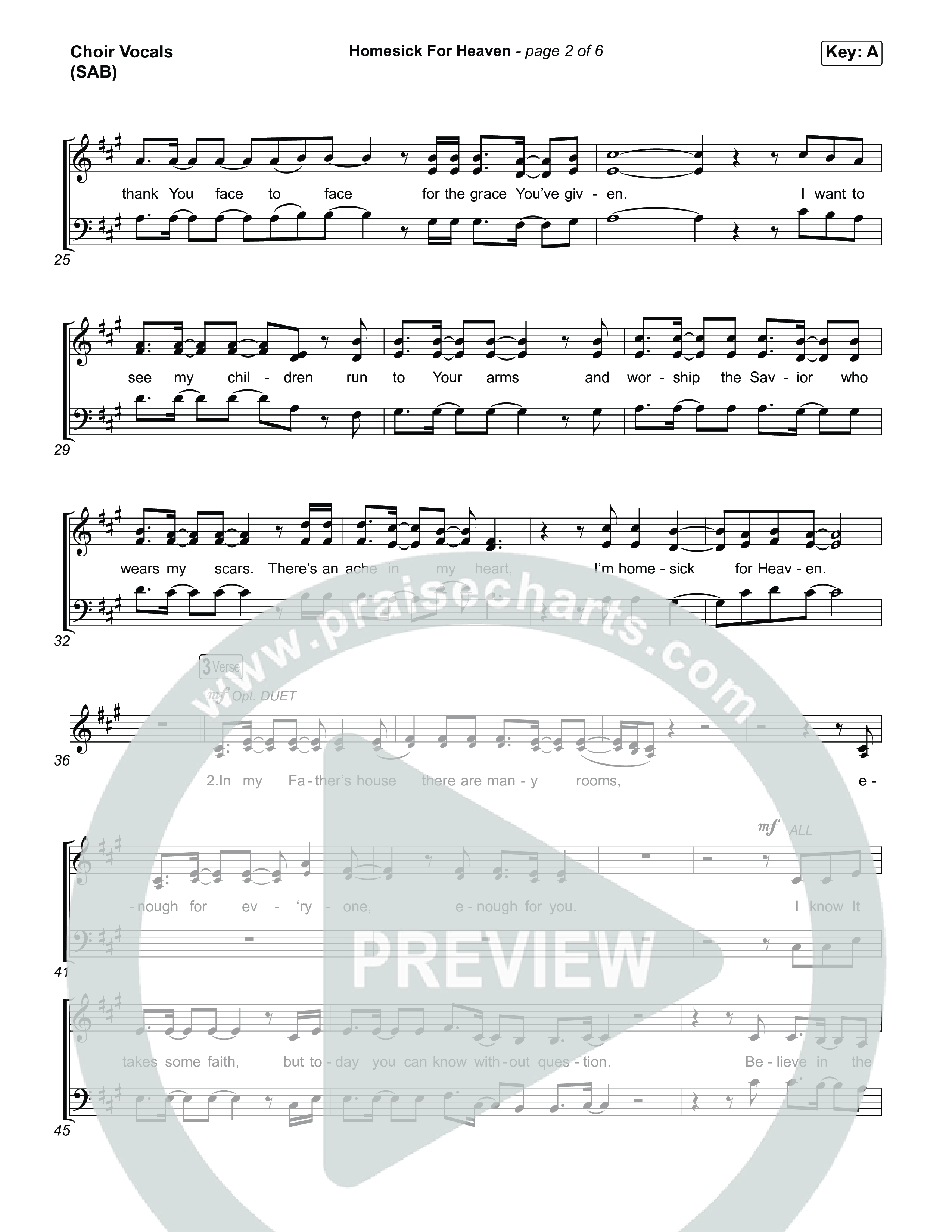 Homesick For Heaven (Worship Choir/SAB) Choir Sheet (SAB) (Phil Wickham / Arr. Luke Gambill)