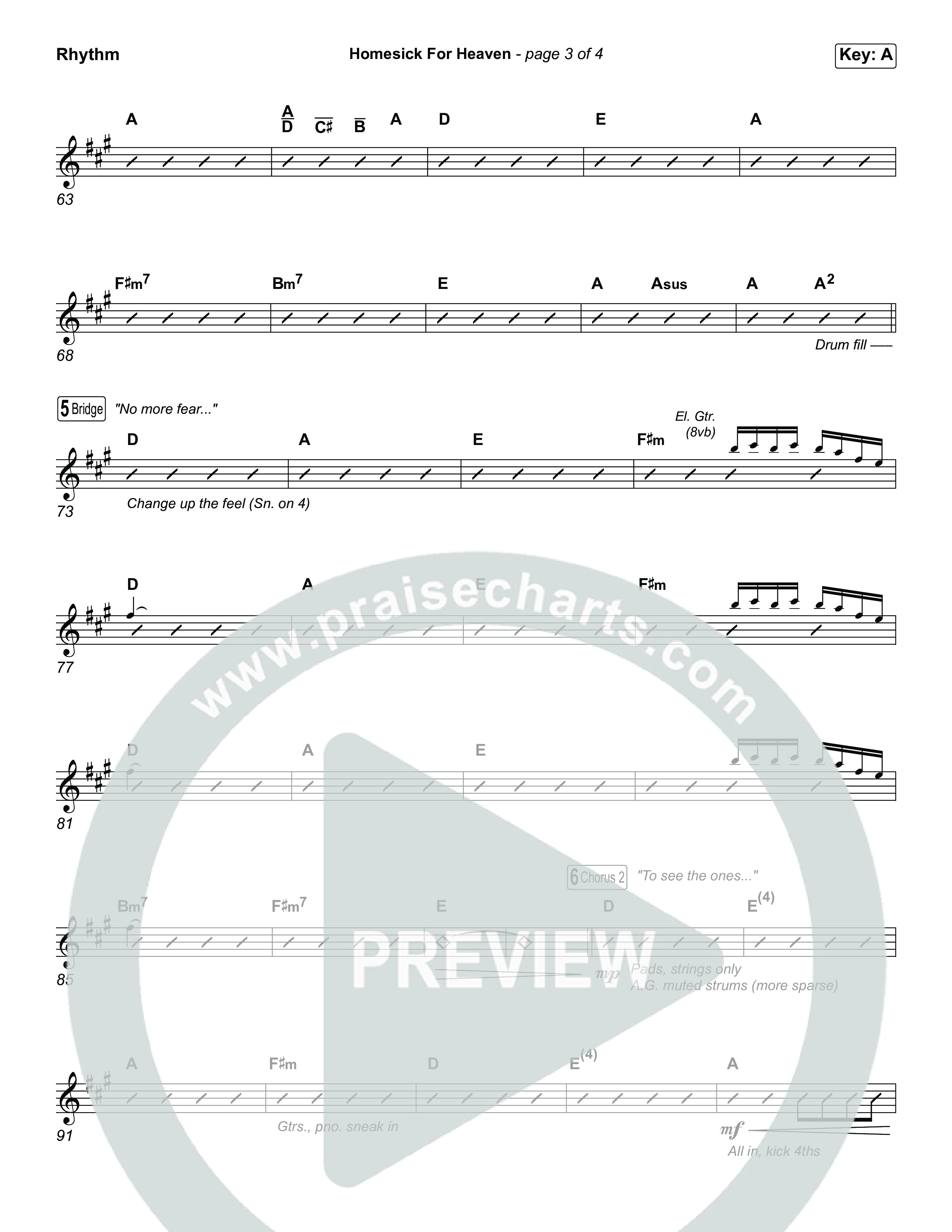 Homesick For Heaven (Worship Choir/SAB) Rhythm Chart (Phil Wickham / Arr. Luke Gambill)