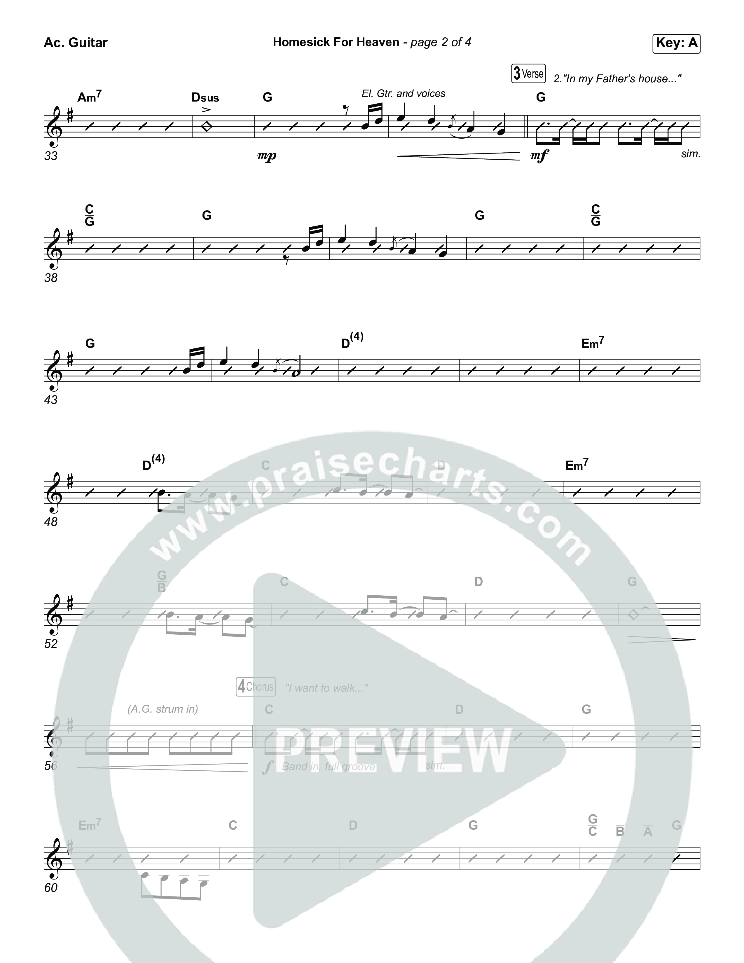 Homesick For Heaven (Unison/2-Part) Acoustic Guitar (Phil Wickham / Arr. Luke Gambill)