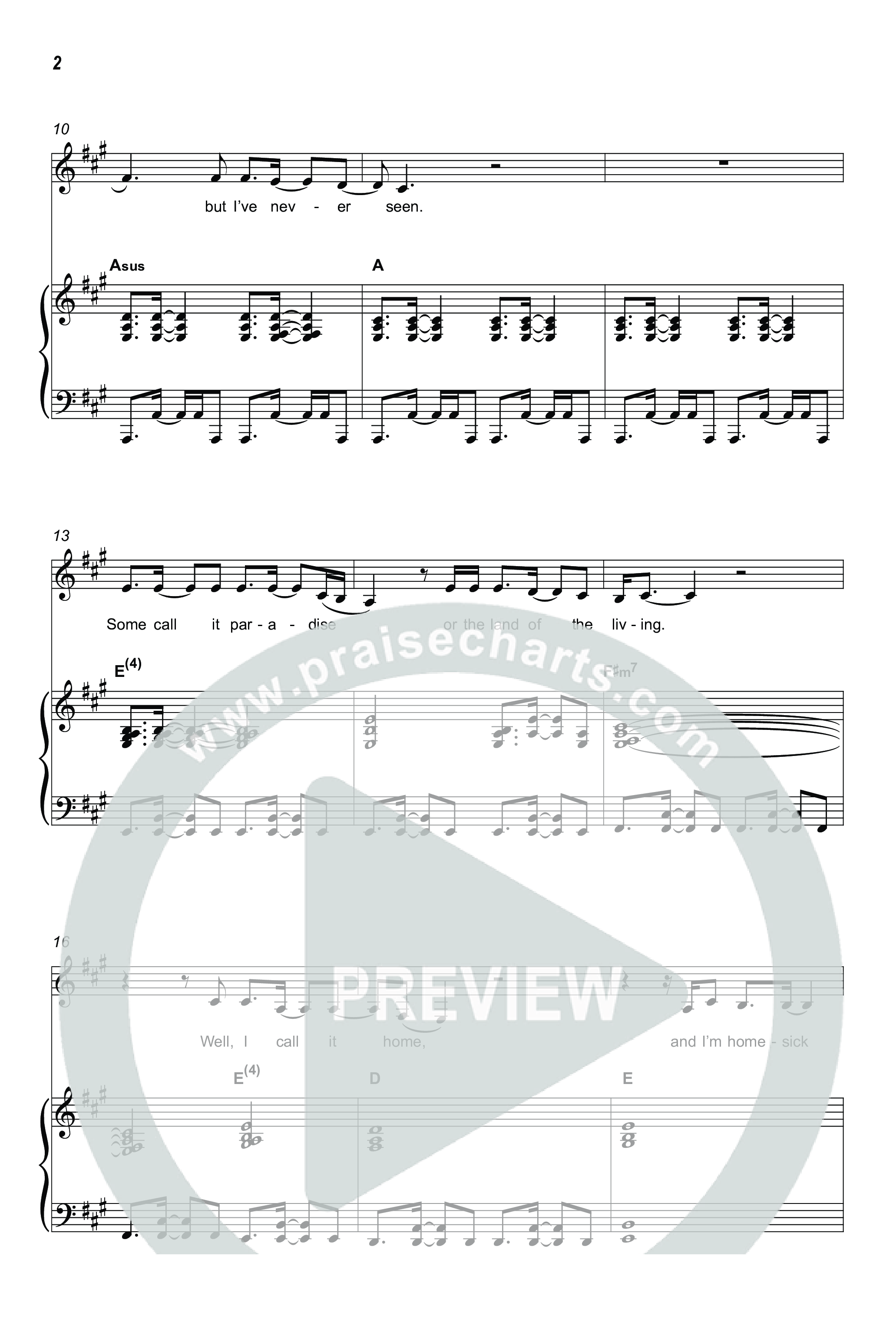 Homesick For Heaven (Unison/2-Part) Octavo (Uni/2-Part & Pno) (Phil Wickham / Arr. Luke Gambill)