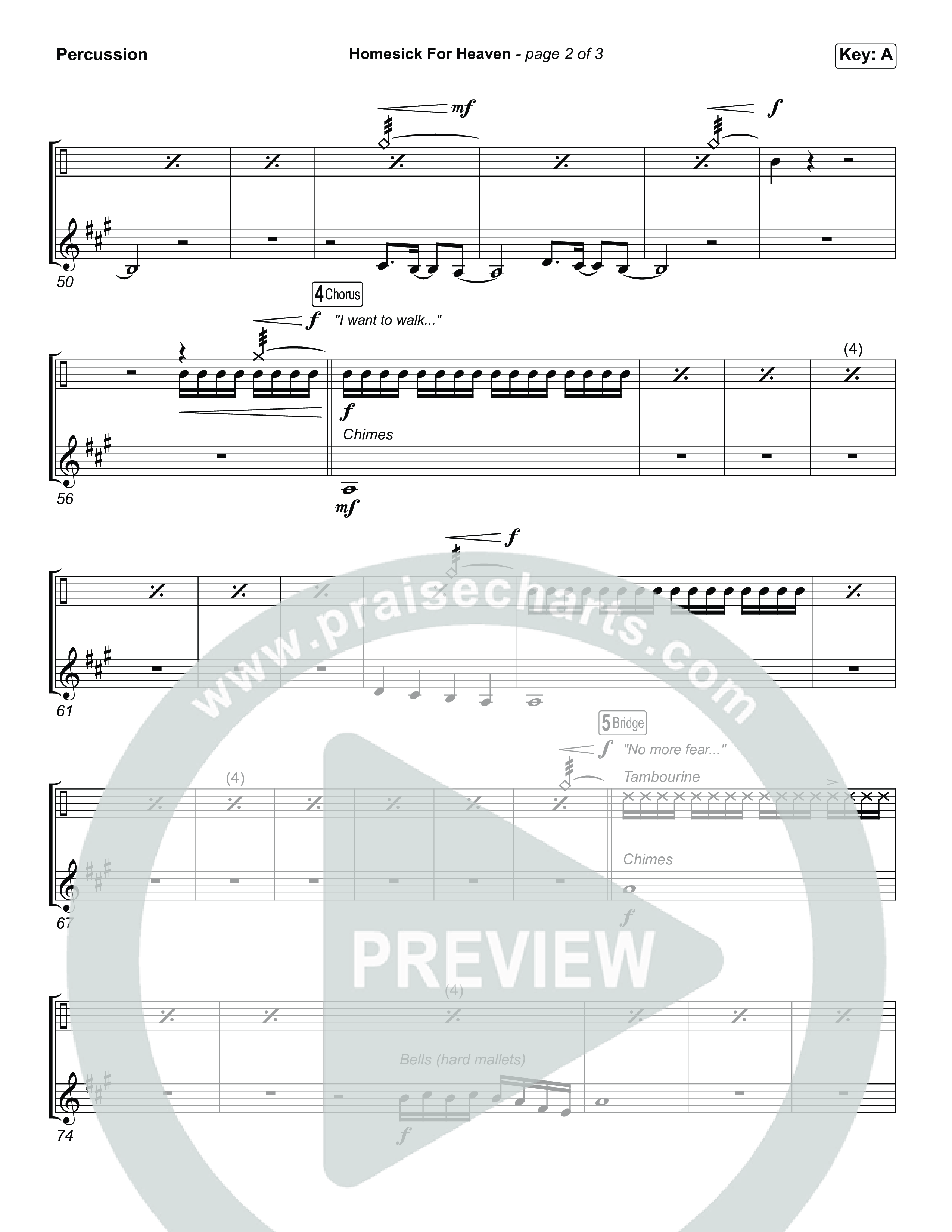 Homesick For Heaven (Unison/2-Part) Percussion (Phil Wickham / Arr. Luke Gambill)