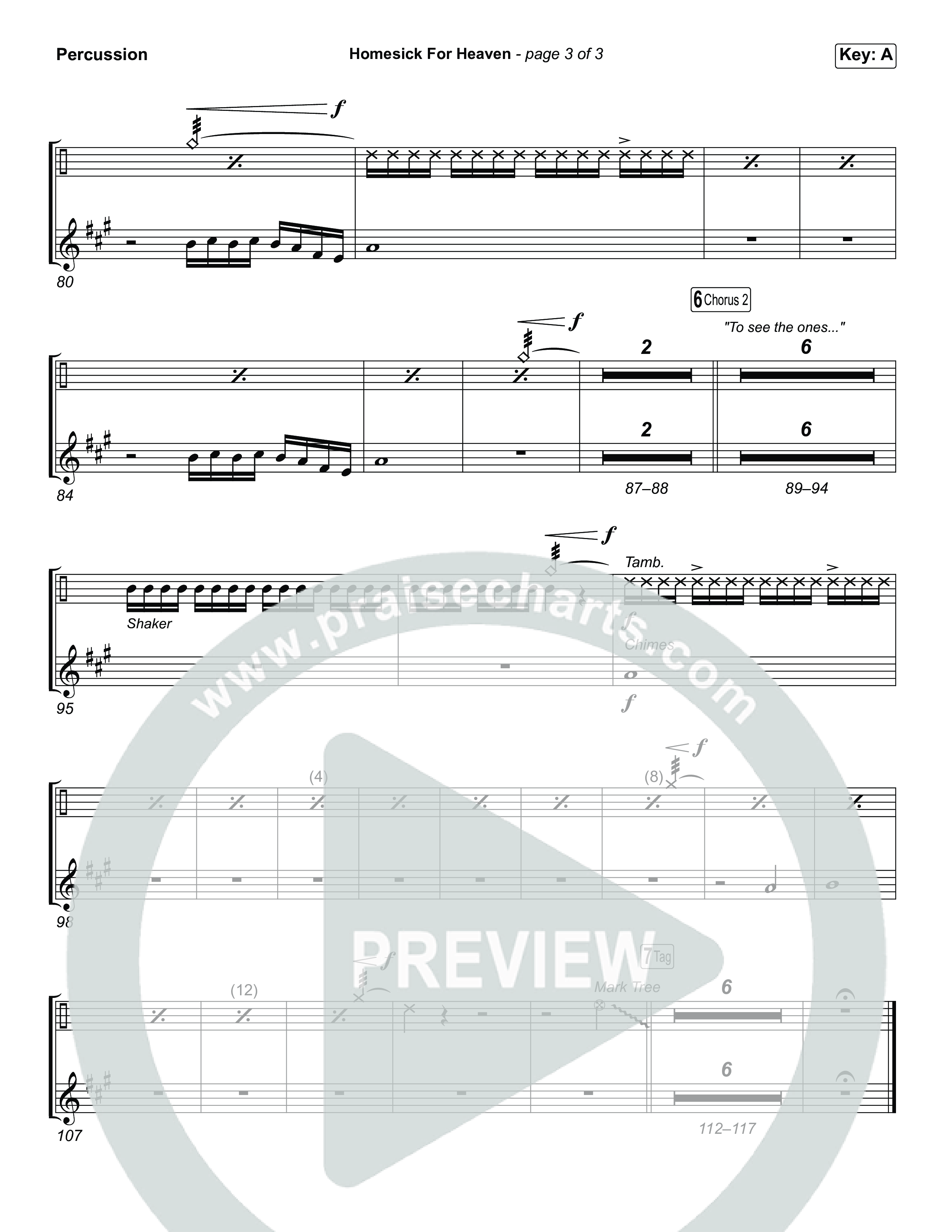 Homesick For Heaven (Unison/2-Part) Percussion (Phil Wickham / Arr. Luke Gambill)