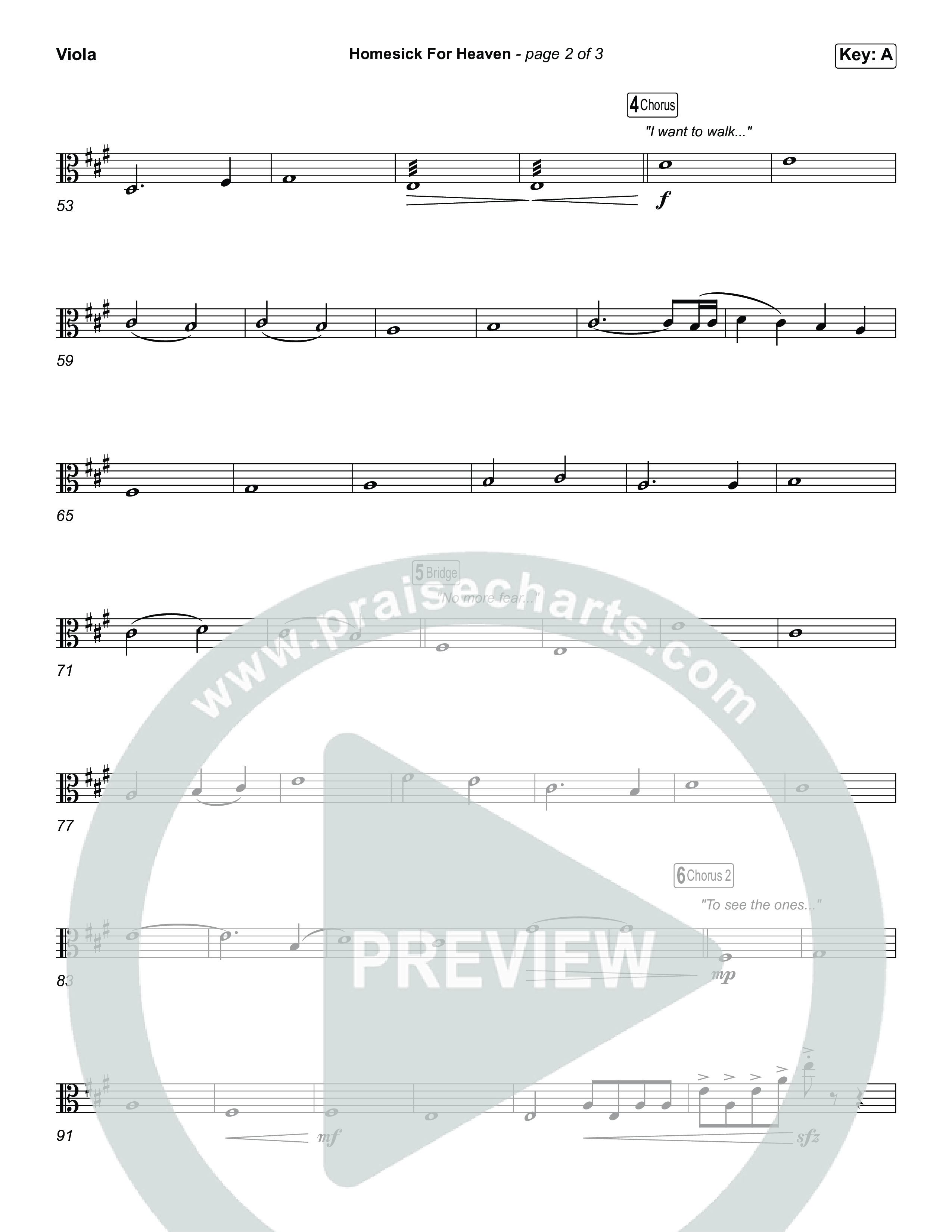 Homesick For Heaven (Unison/2-Part) Viola (Phil Wickham / Arr. Luke Gambill)