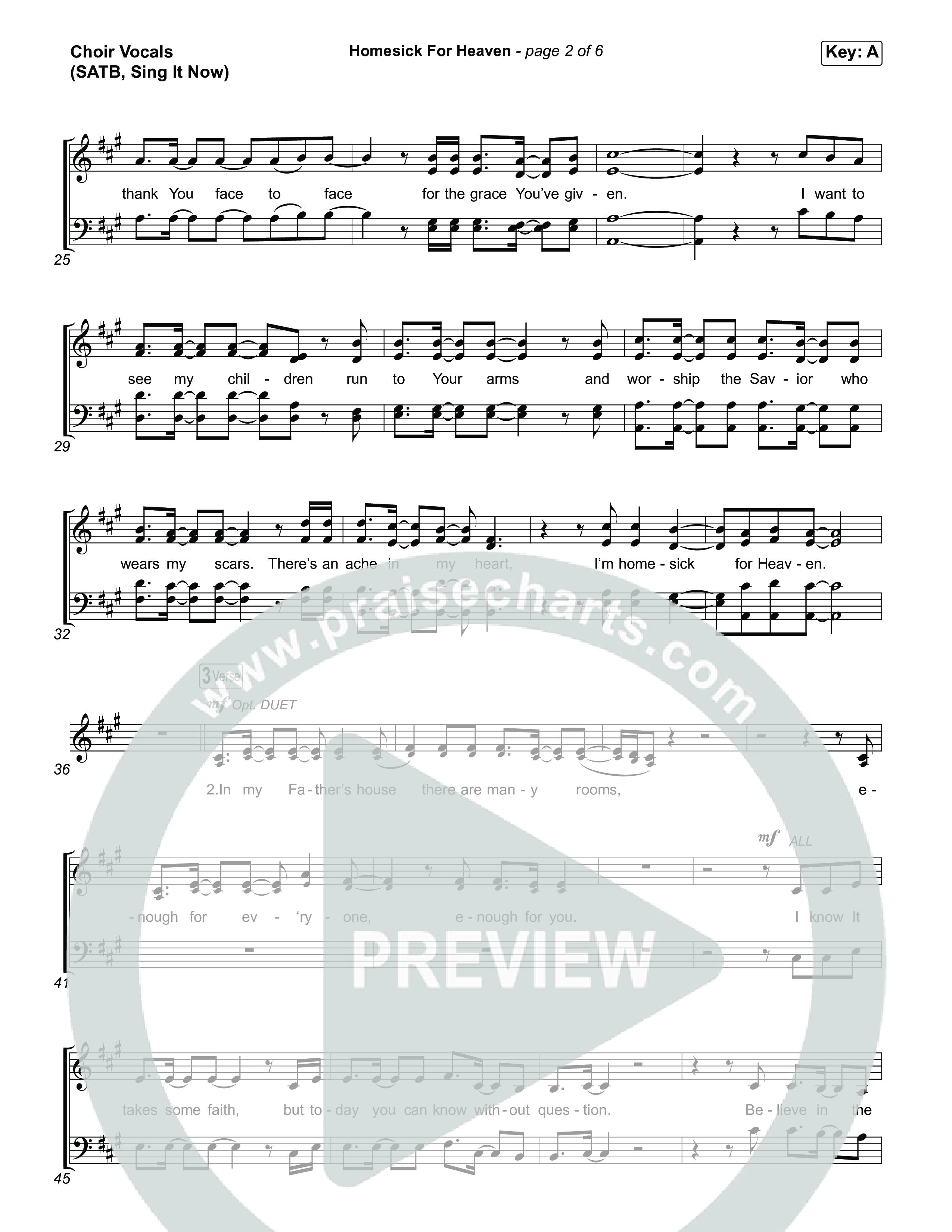 Homesick For Heaven (Sing It Now) Choir Sheet (SATB) (Phil Wickham / Arr. Luke Gambill)