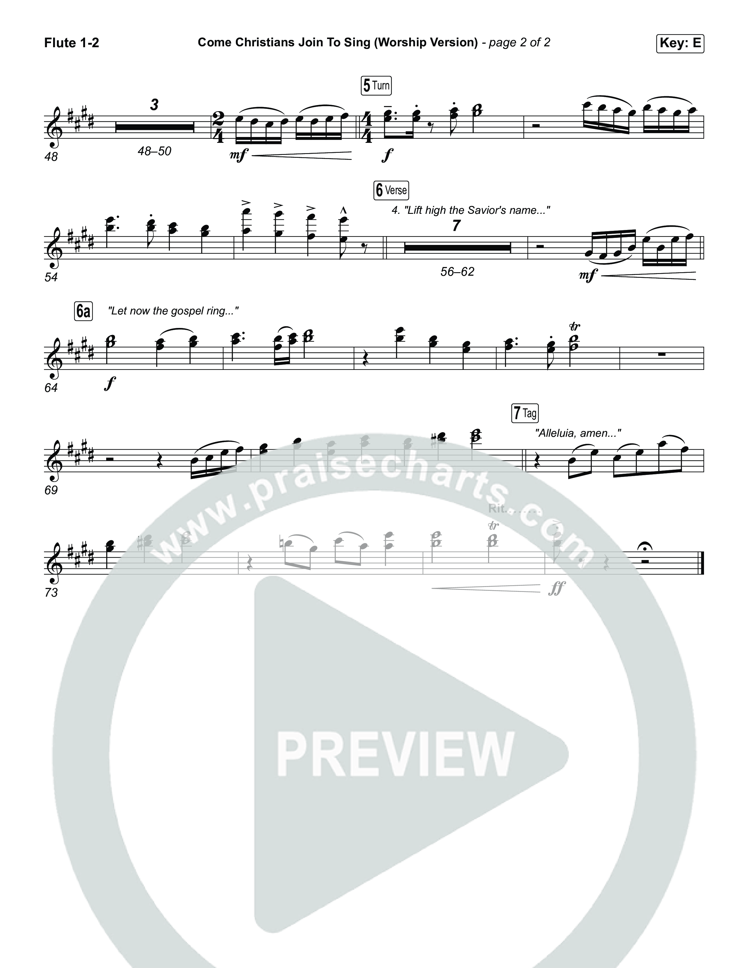 Come Christians Join To Sing (Choral Anthem SATB) Wind Pack (Matt Papa / Matt Boswell / Keith & Kristyn Getty / Sing! / Arr. Luke Gambill)