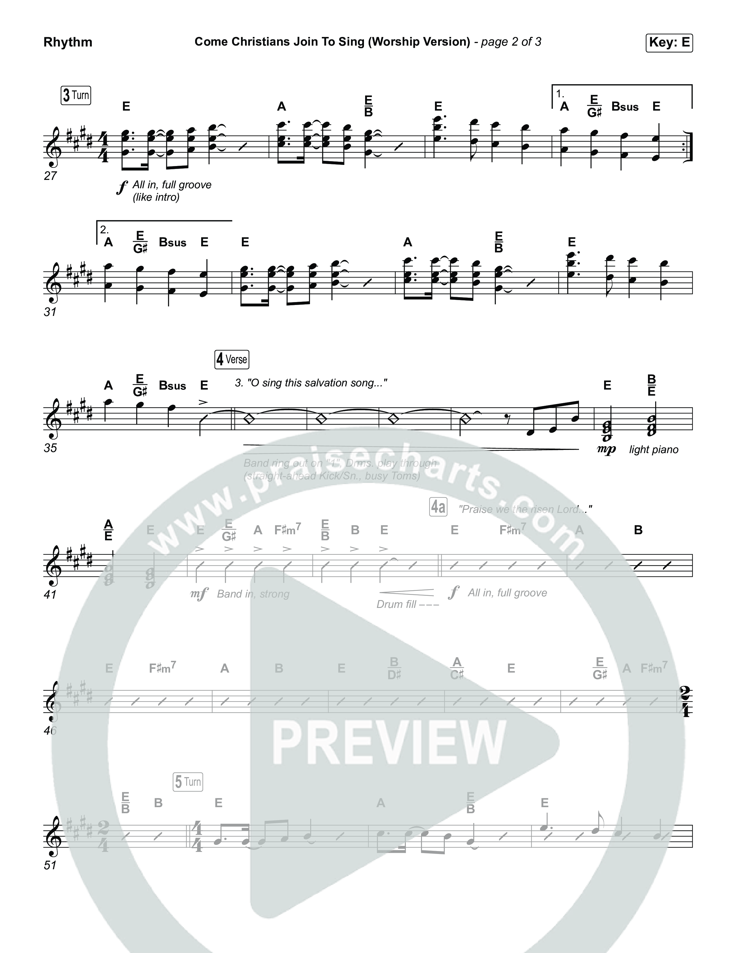 Come Christians Join To Sing (Choral Anthem SATB) Rhythm Pack (Matt Papa / Matt Boswell / Keith & Kristyn Getty / Sing! / Arr. Luke Gambill)