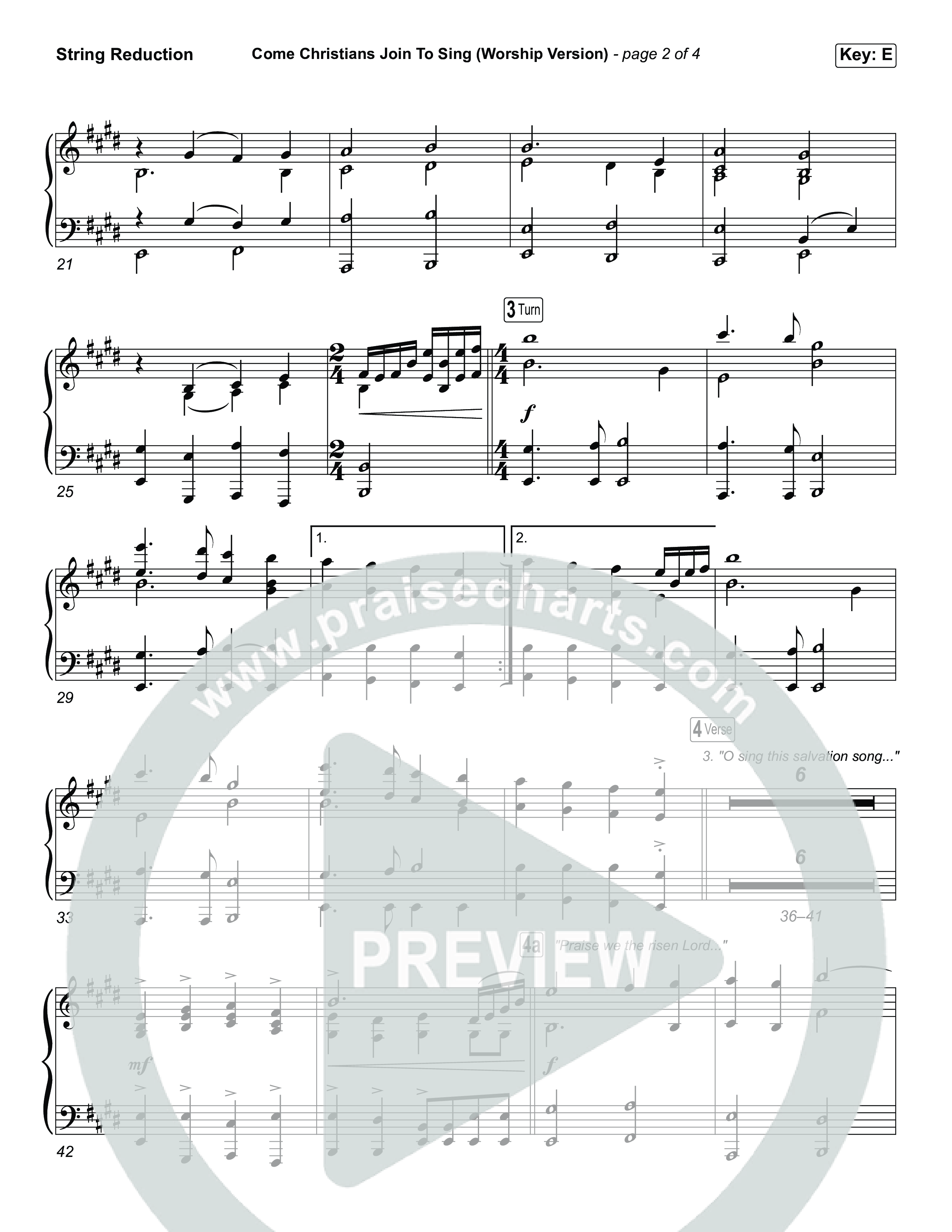 Come Christians Join To Sing (Unison/2-Part) String Reduction (Matt Papa / Matt Boswell / Keith & Kristyn Getty / Sing! / Arr. Luke Gambill)