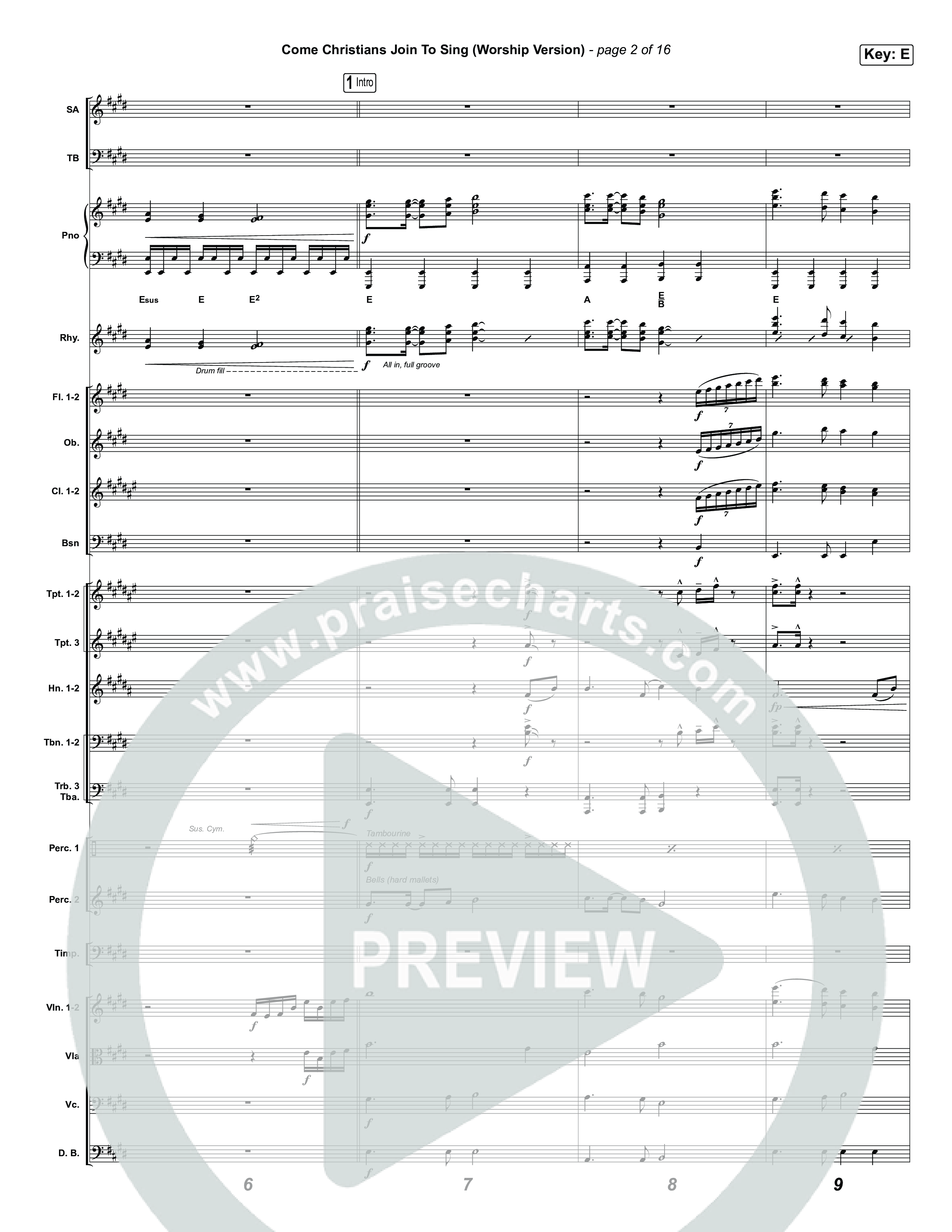 Come Christians Join To Sing (Sing It Now) Orchestration (Matt Papa / Matt Boswell / Keith & Kristyn Getty / Sing! / Arr. Luke Gambill)