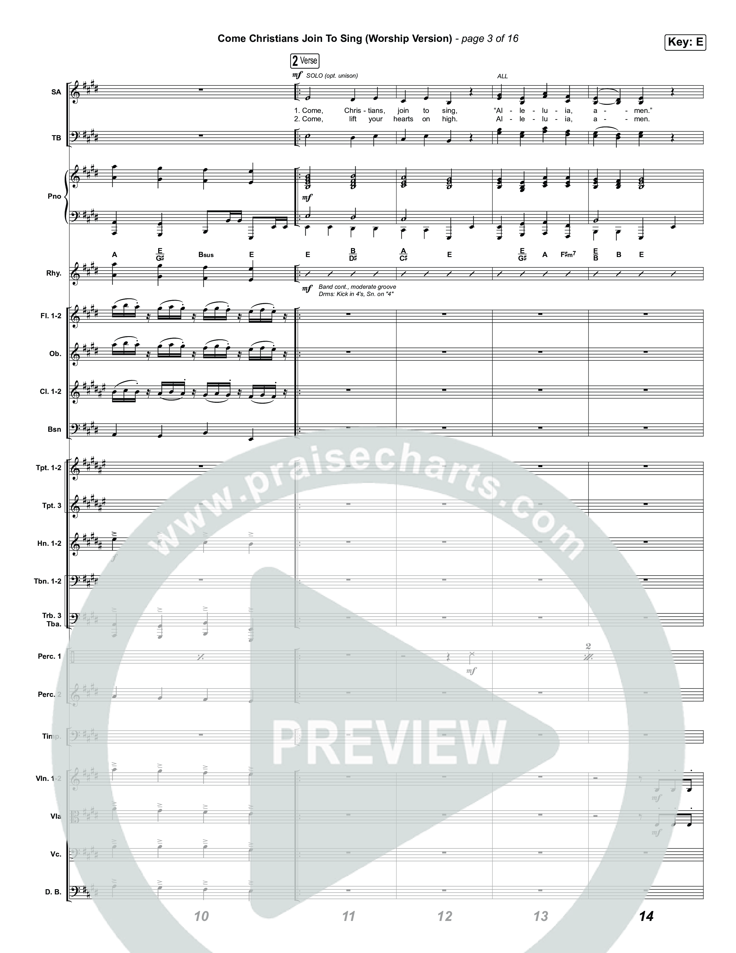 Come Christians Join To Sing (Sing It Now) Orchestration (Matt Papa / Matt Boswell / Keith & Kristyn Getty / Sing! / Arr. Luke Gambill)