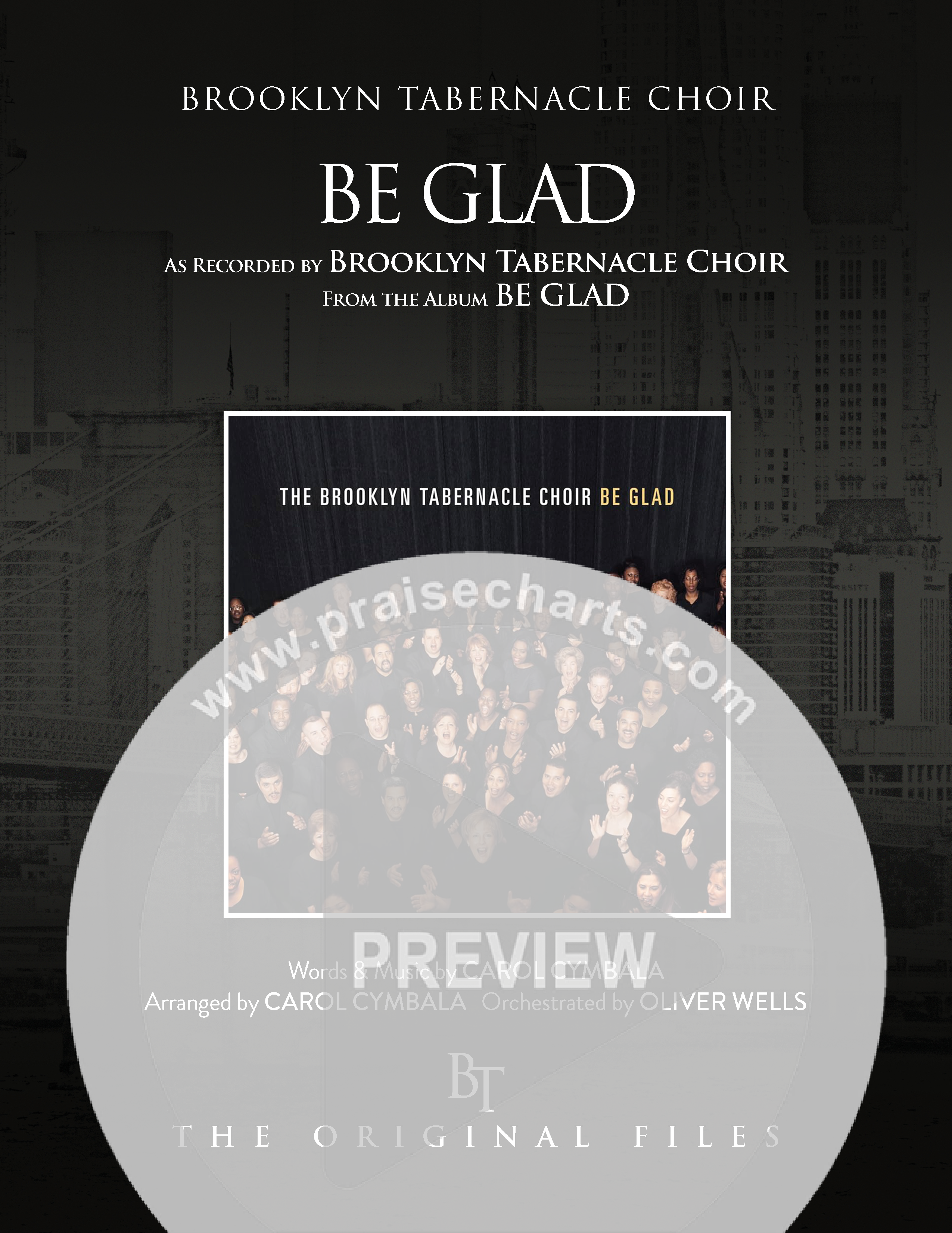 Be Glad (Choral Anthem SATB) Octavo Cover Sheet (The Brooklyn Tabernacle Choir / Arr. Carol Cymbala)