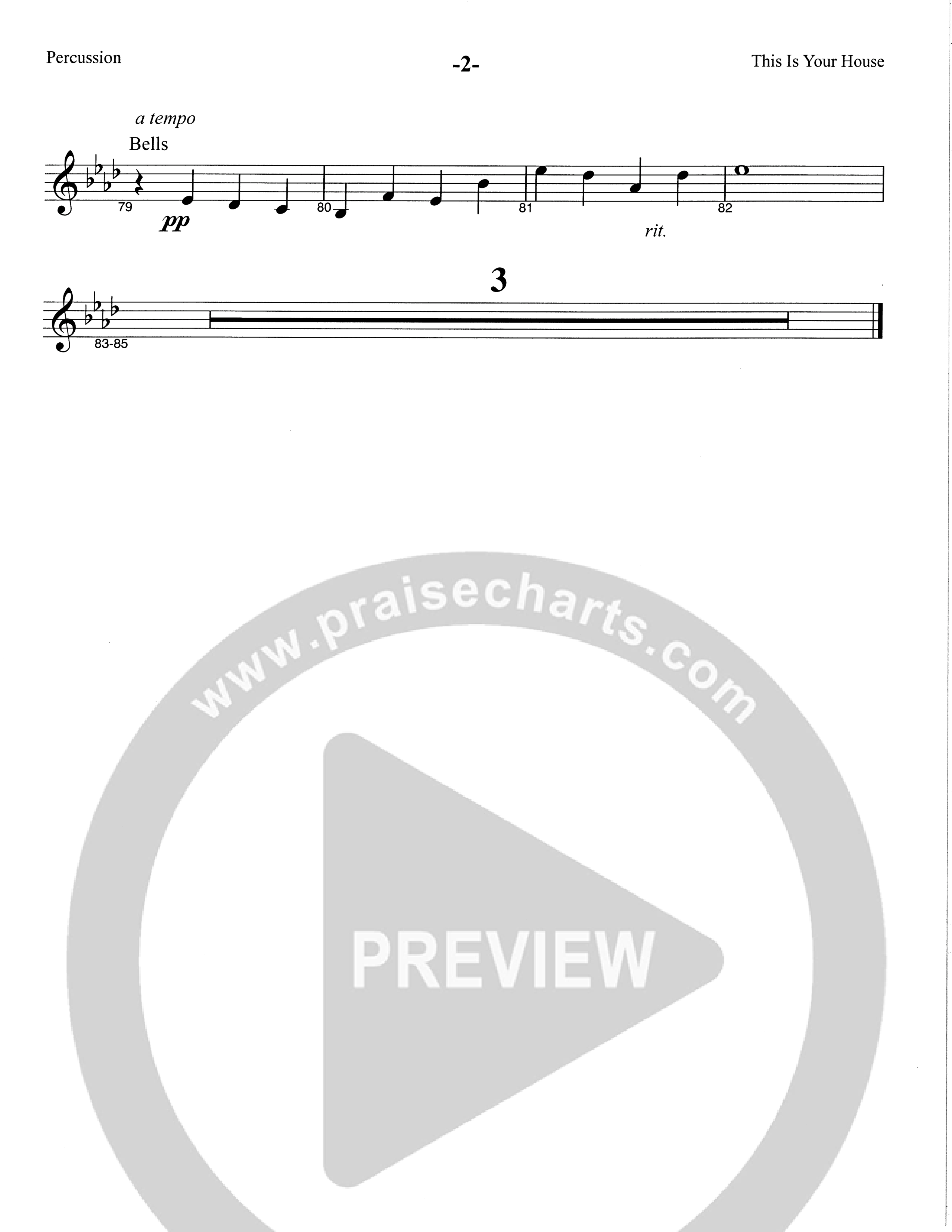 This Is Your House (Choral Anthem SATB) Percussion (The Brooklyn Tabernacle Choir / Arr. Carol Cymbala)