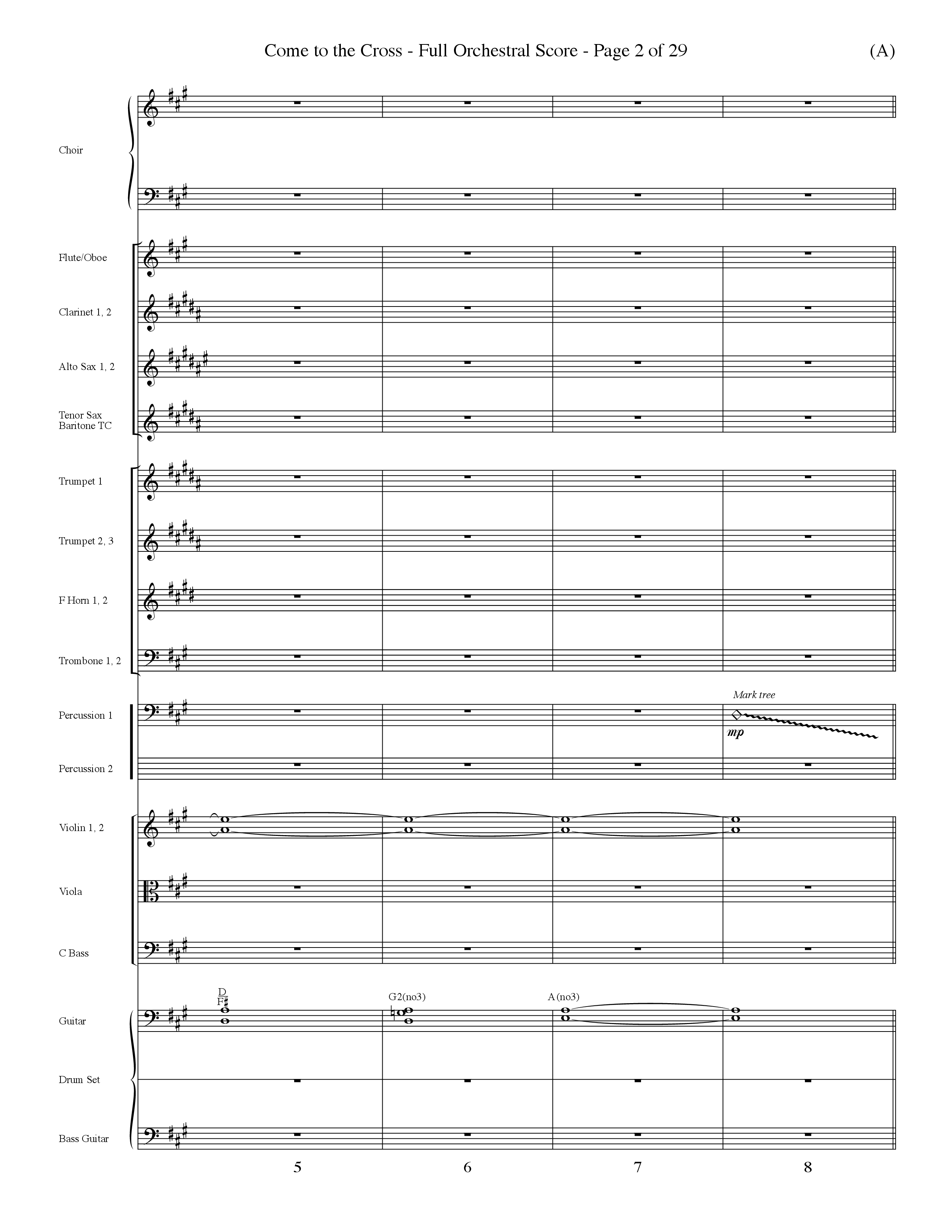 Come To The Cross (Choral Anthem SATB) Orchestration (Word Music Choral / Orch. Dave Williamson)