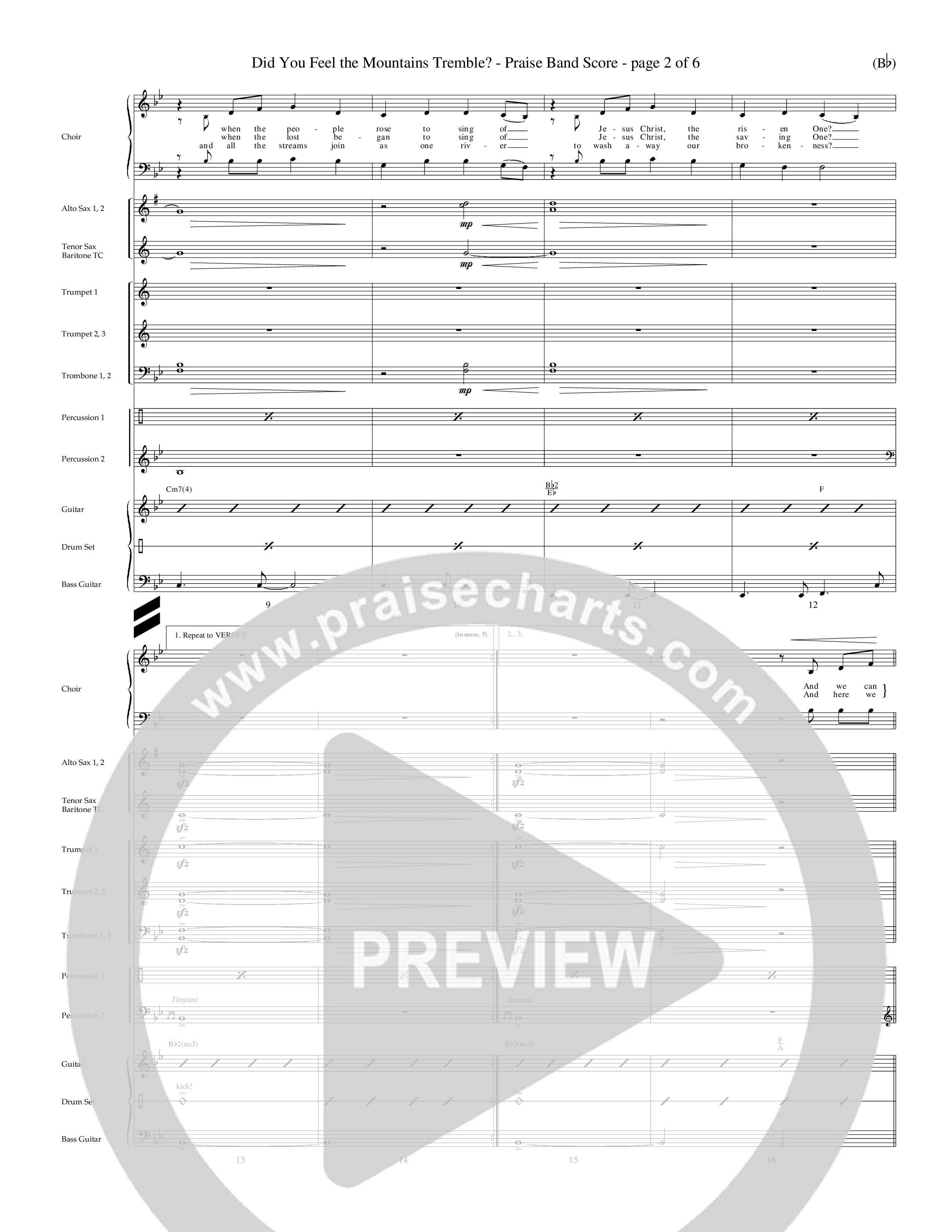 Did You Feel the Mountains Tremble (Choral Anthem SATB) Conductor's Score (Word Music Choral / Orch. Billy Payne)