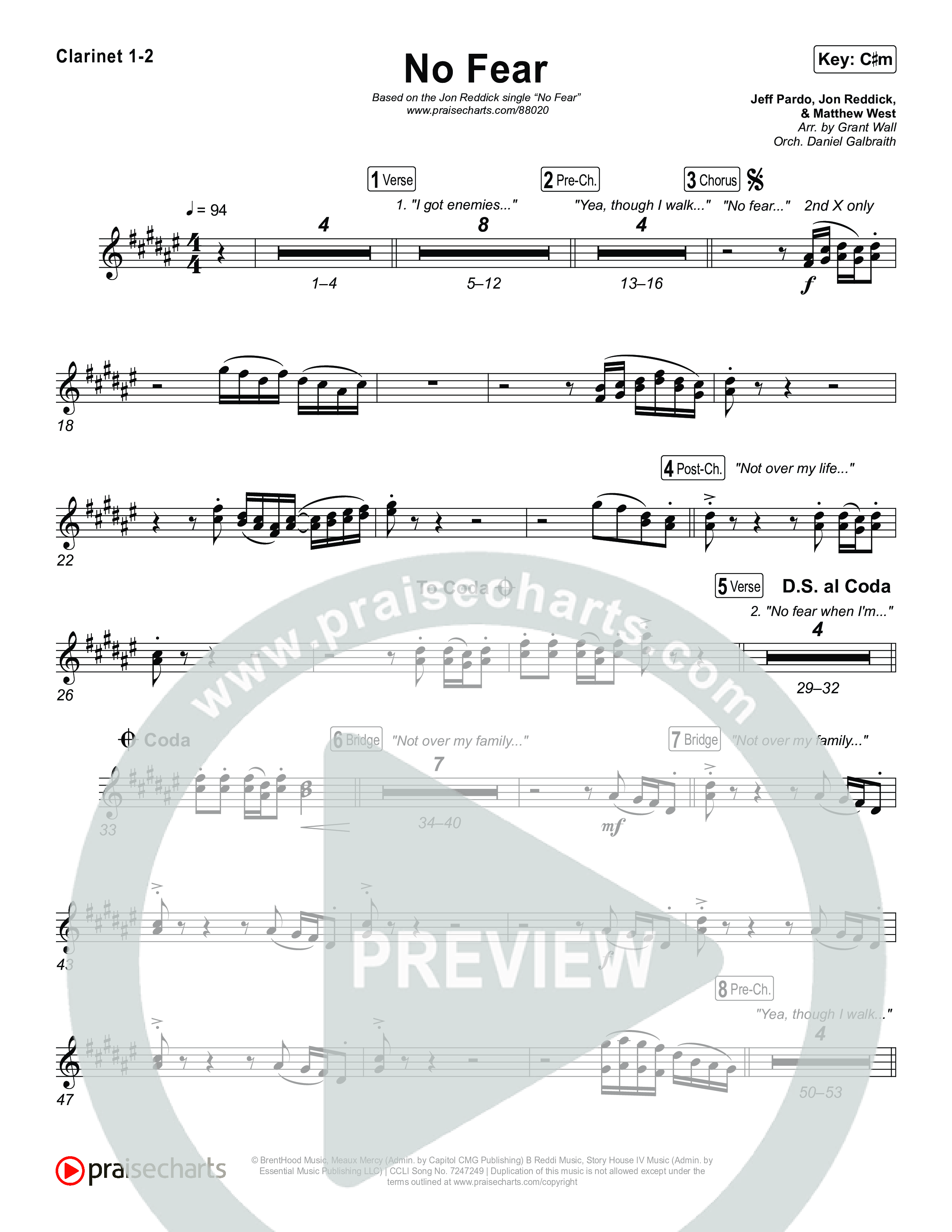 No Fear Clarinet 1/2 (Jon Reddick)