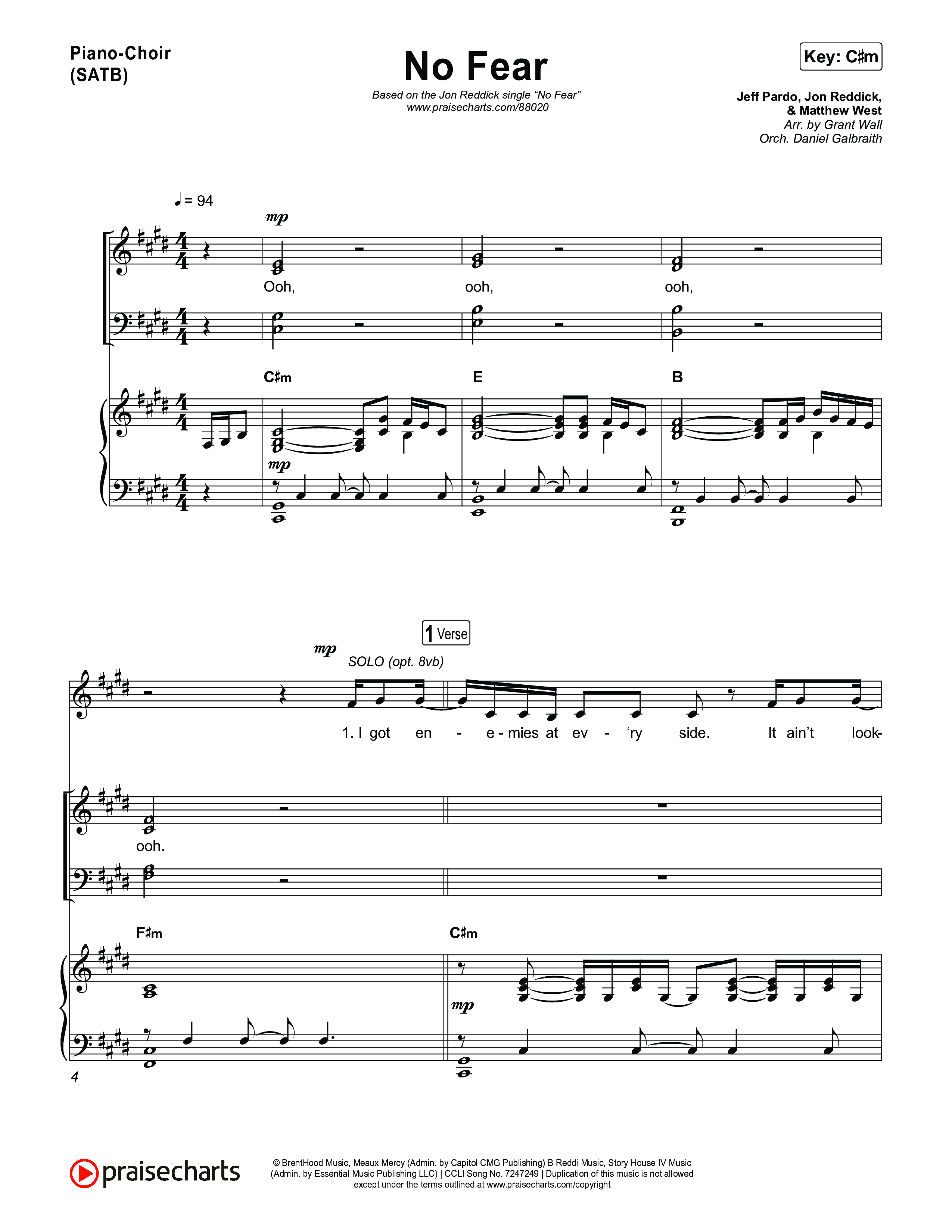 No Fear Piano/Vocal Pack (Jon Reddick)