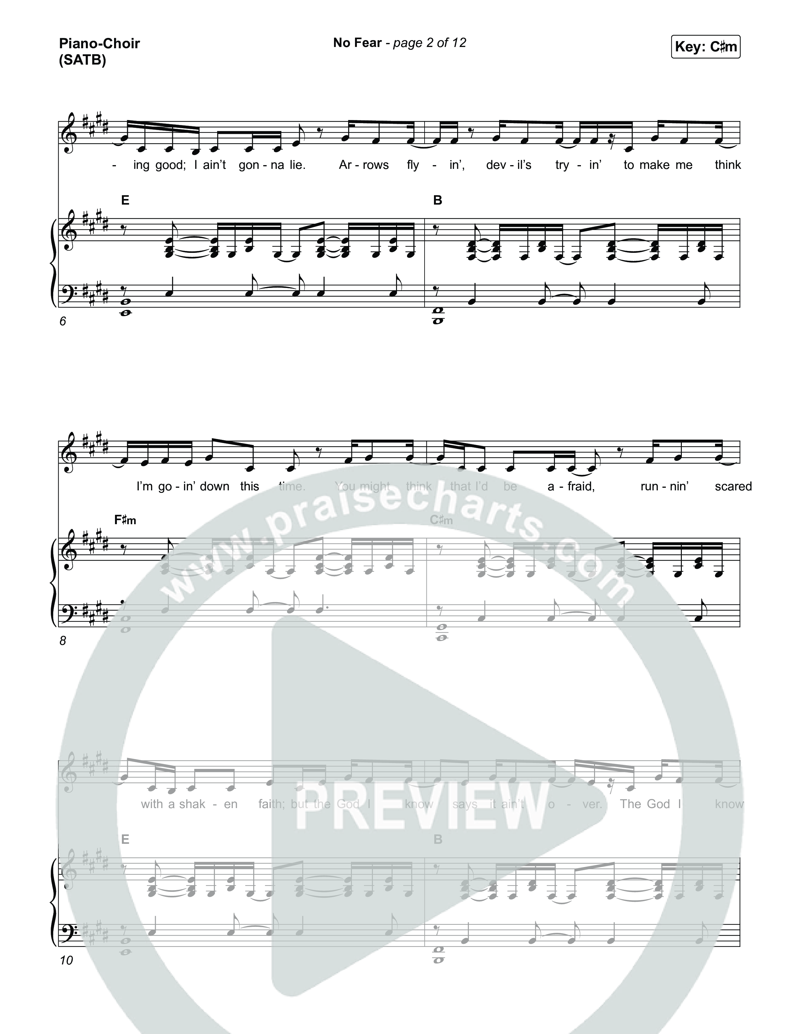 No Fear Piano/Vocal Pack (Jon Reddick)