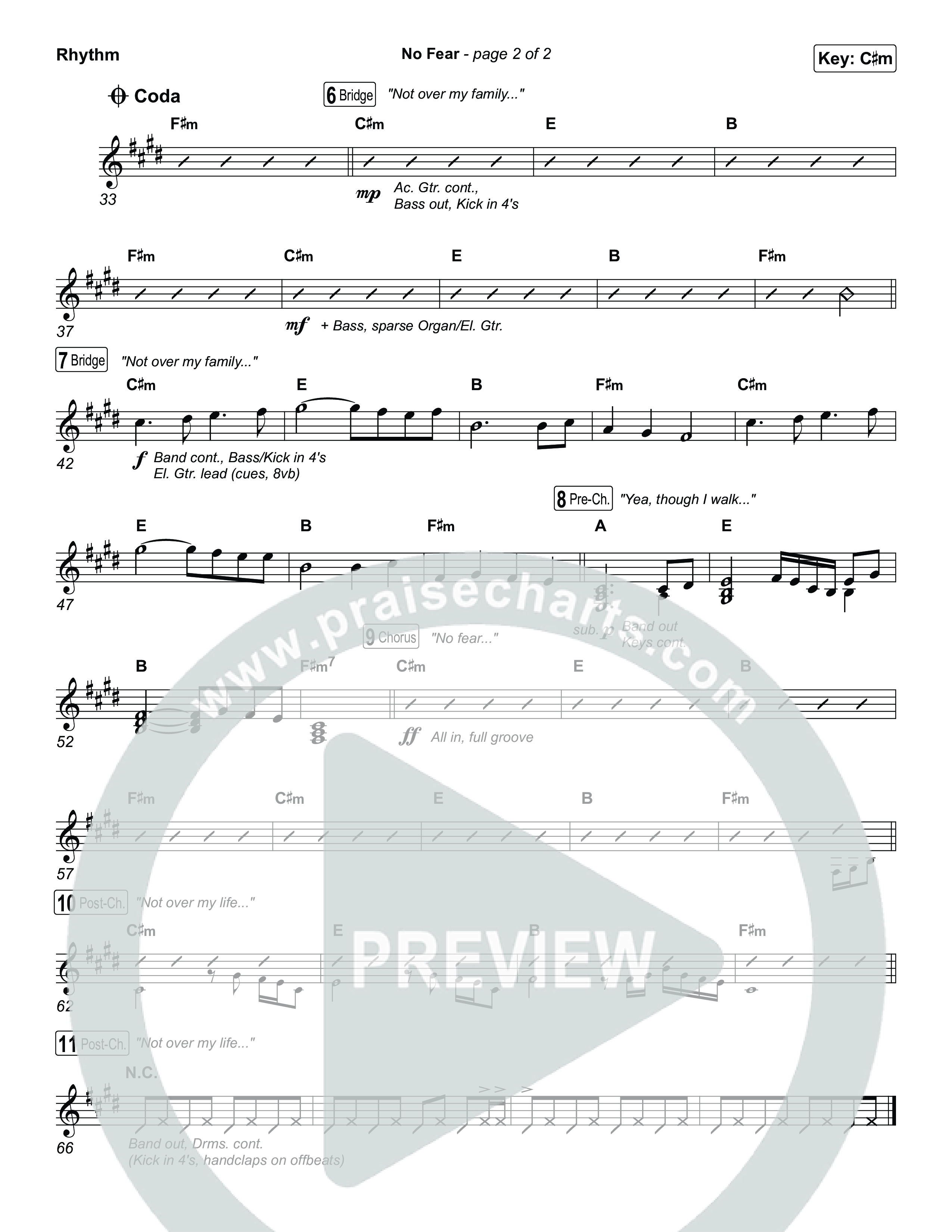 No Fear Rhythm Chart (Jon Reddick)