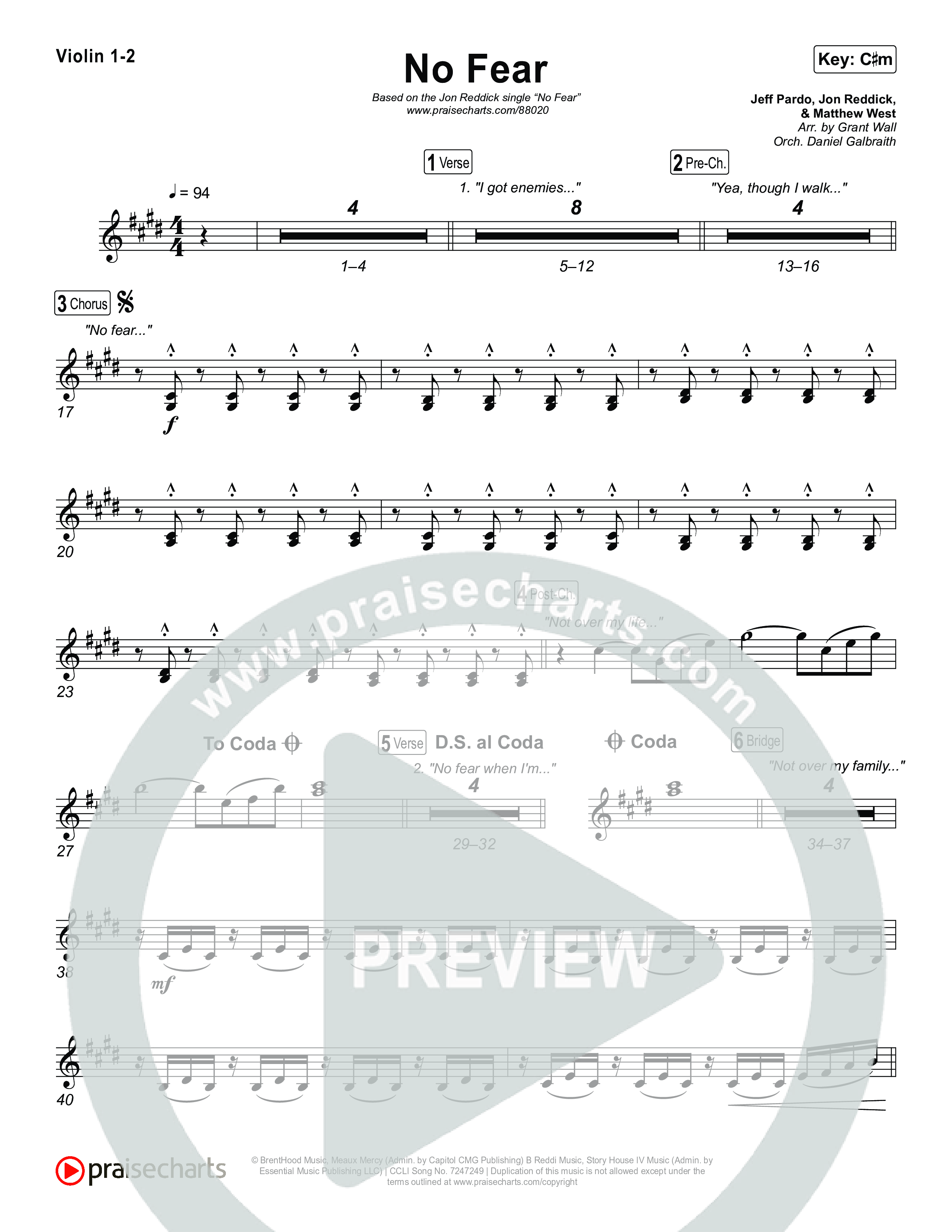 No Fear Violin 1,2 (Jon Reddick)