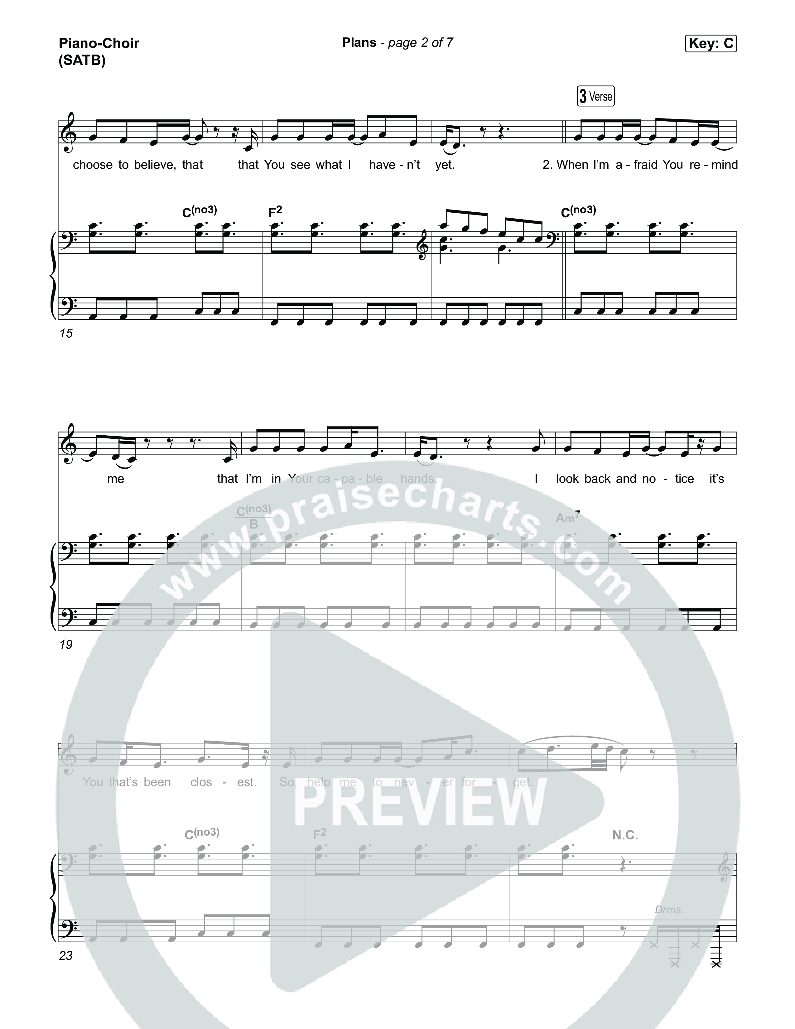 Plans Piano/Vocal Pack (Brandon Lake)