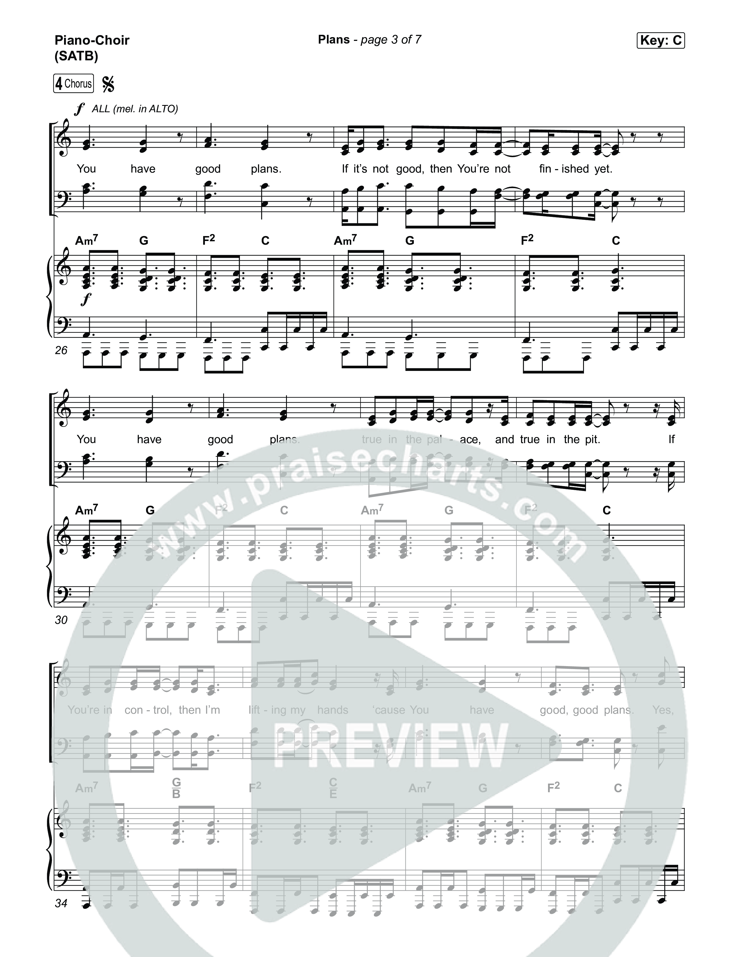 Plans Piano/Vocal Pack (Brandon Lake)