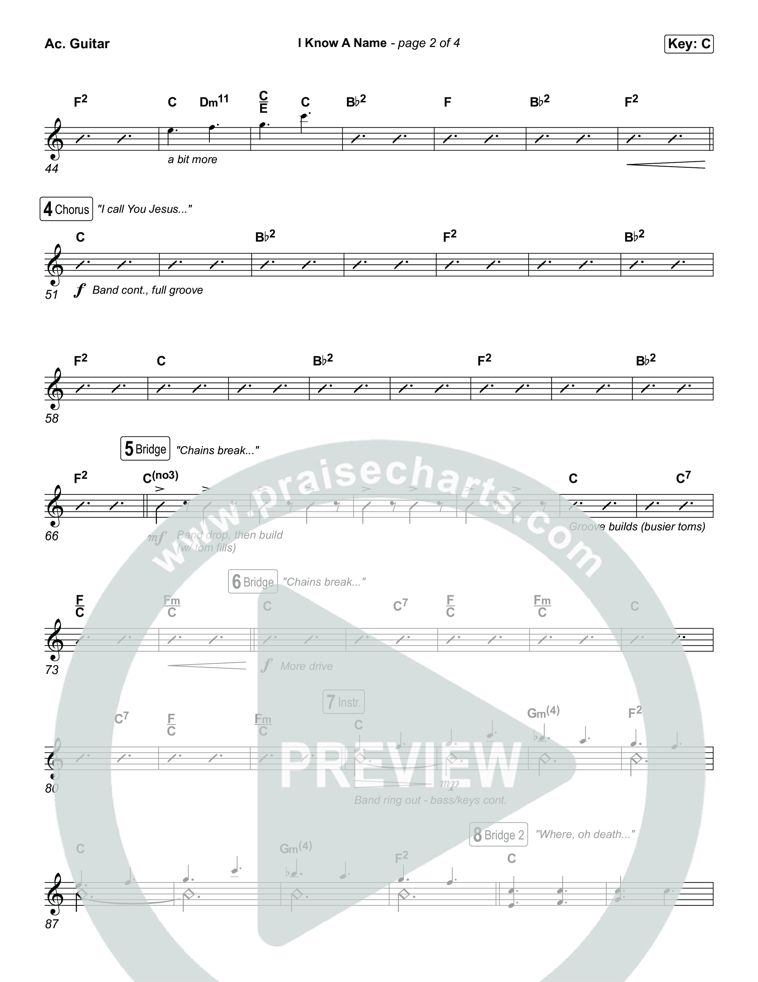 I Know A Name Acoustic Guitar (Brandon Lake / CeCe Winans)