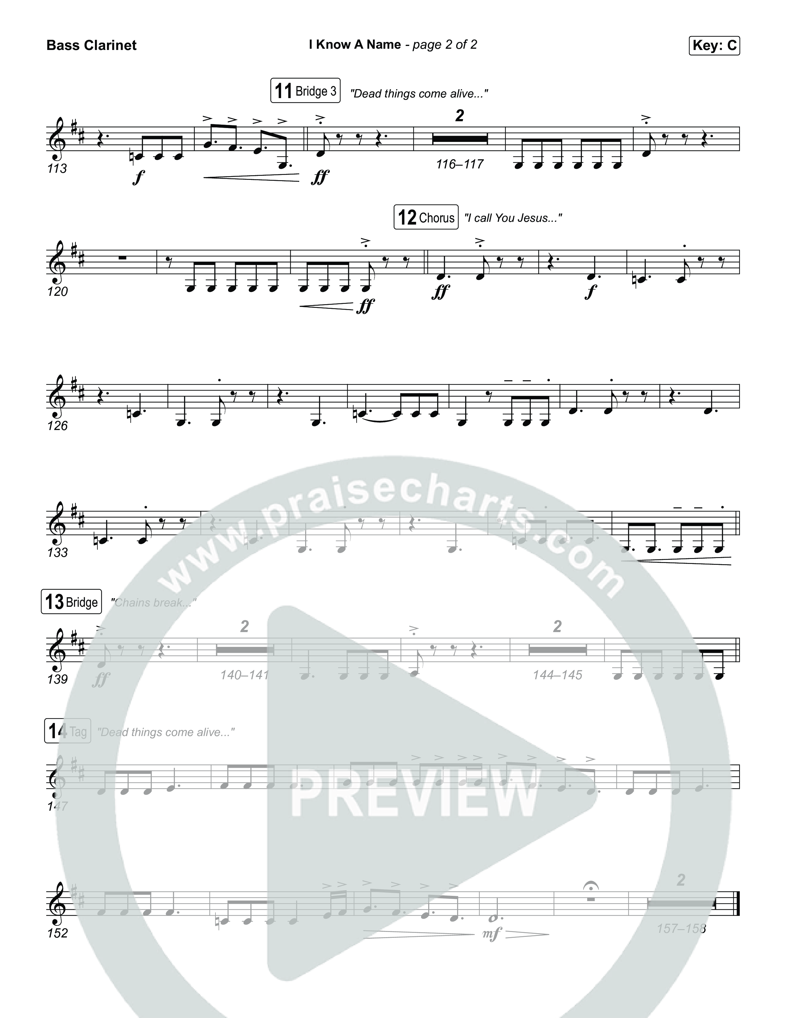 I Know A Name Bass Clarinet (Brandon Lake / CeCe Winans)