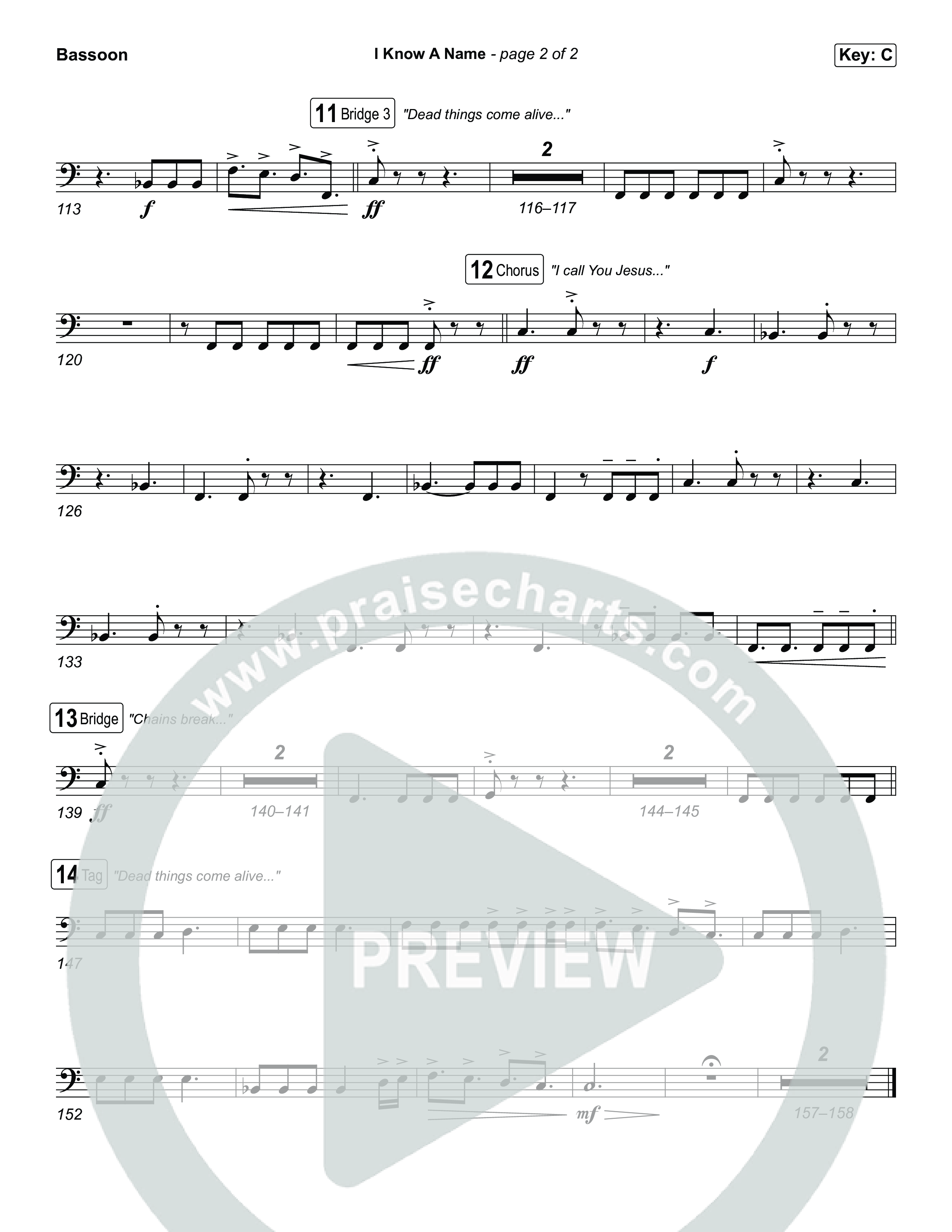 I Know A Name Bassoon (Brandon Lake / CeCe Winans)