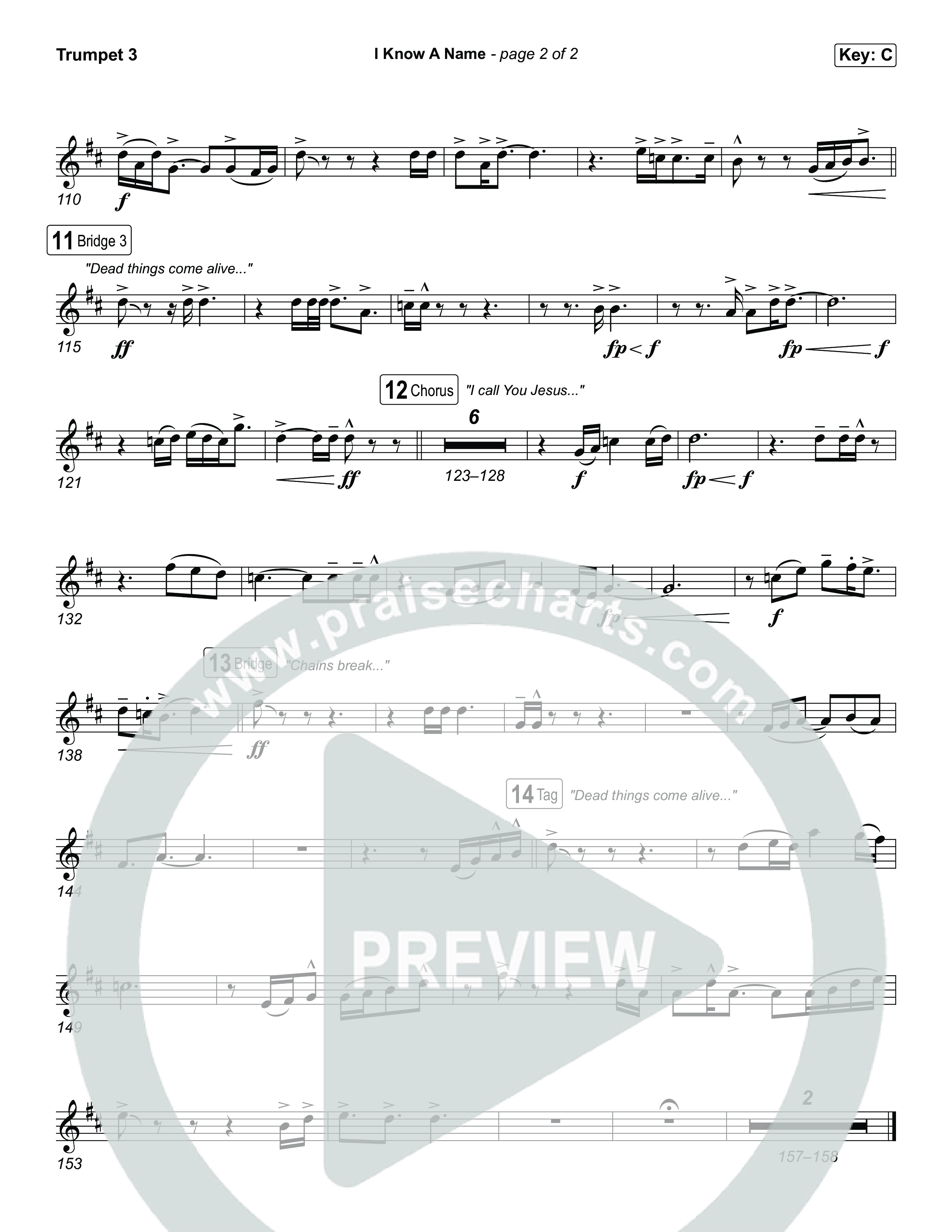 I Know A Name Trumpet 3 (Brandon Lake / CeCe Winans)