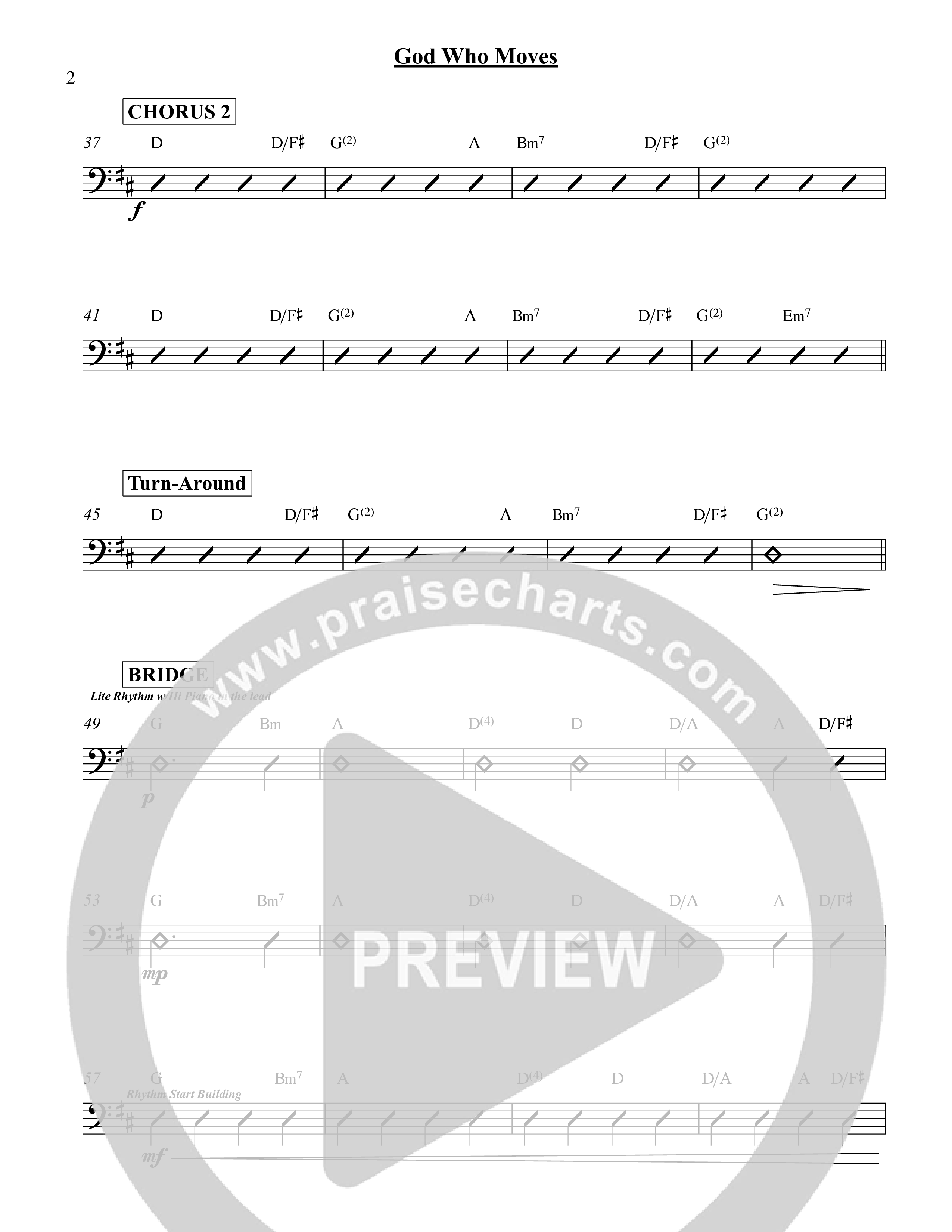 God Who Moves Rhythm Chart (Central Collective / Orch. David Culberson)