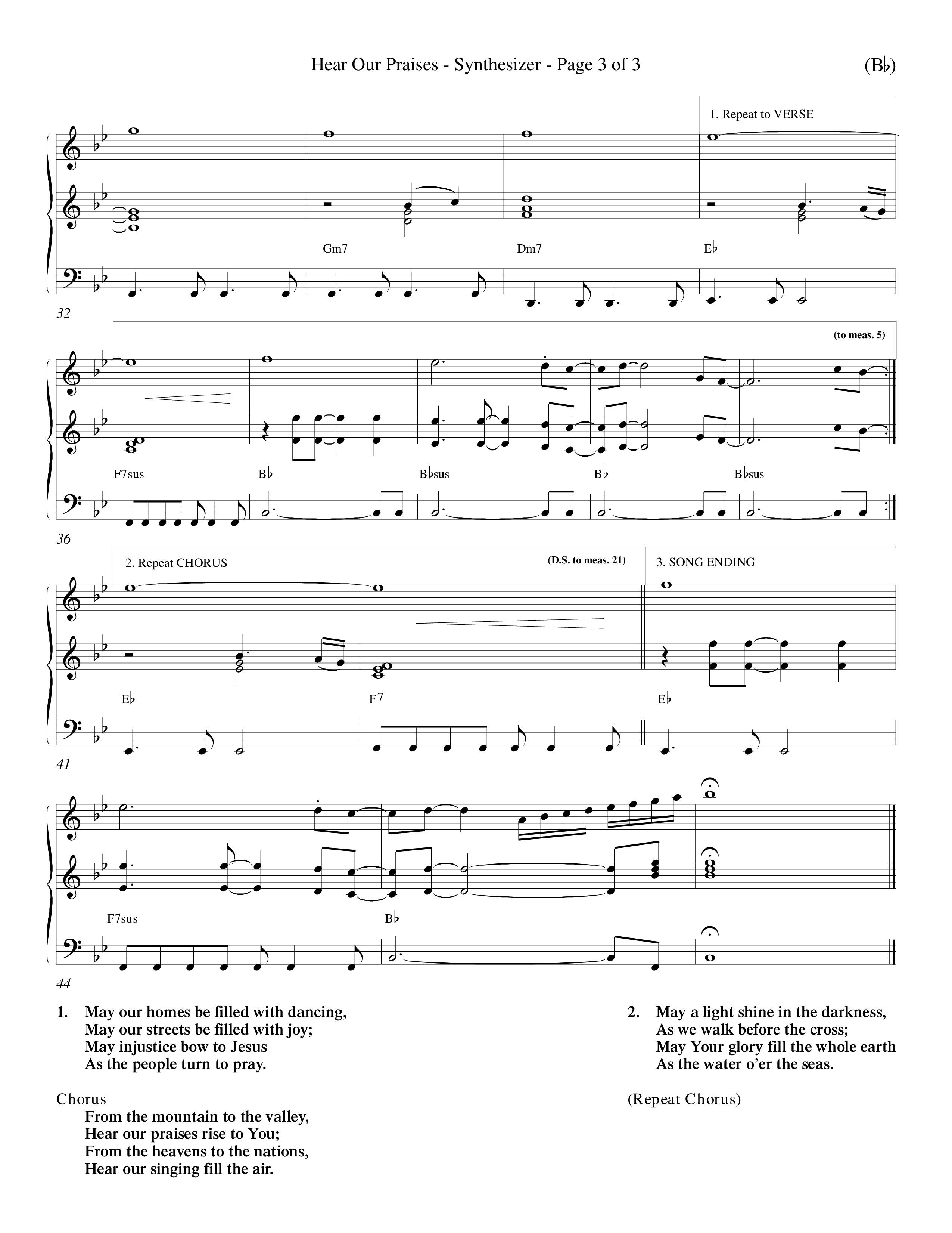 Hear Our Praises (Choral Anthem SATB) Synth (Word Music Choral / Orch. Keith Wilbanks)