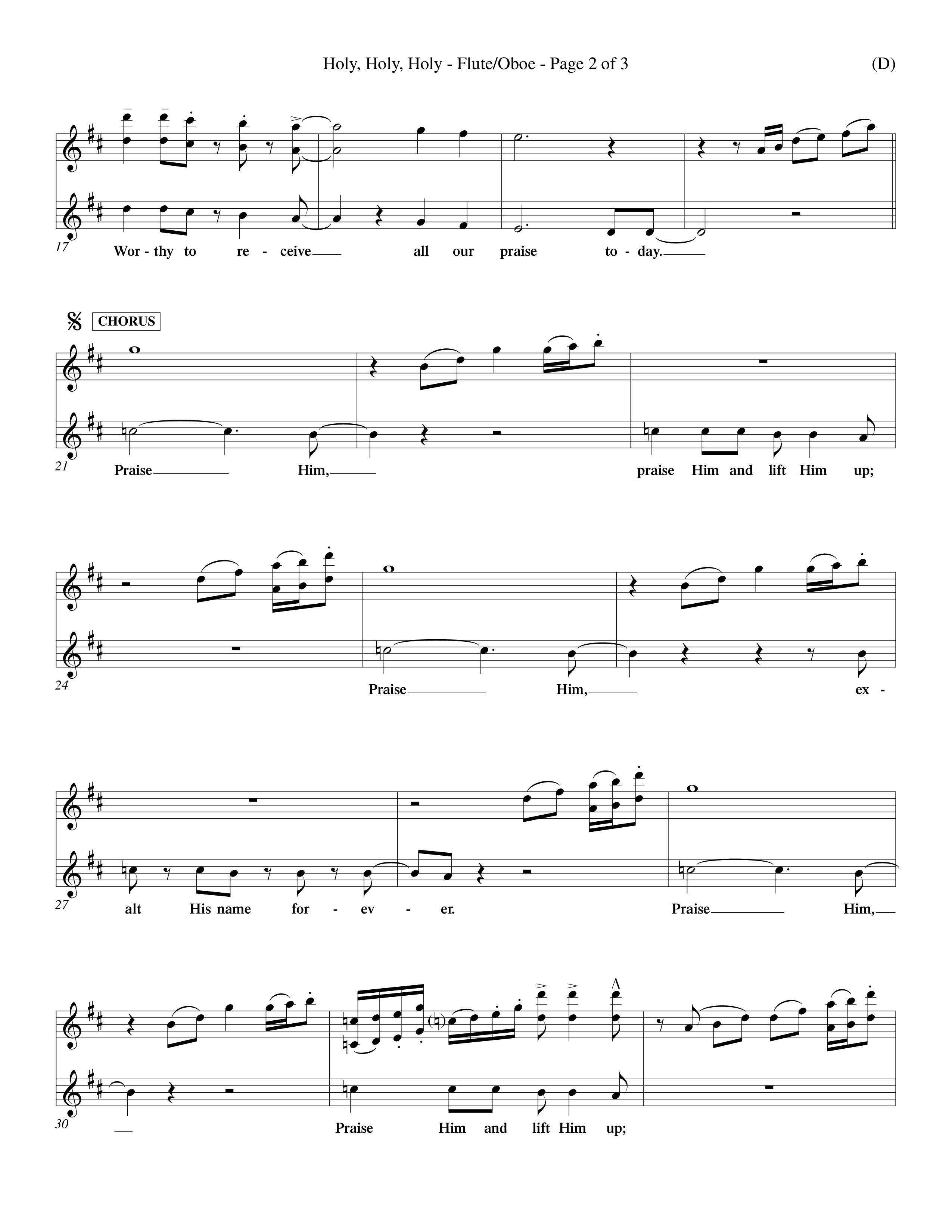 Holy Holy Holy (Choral Anthem SATB) Flute/Oboe (Word Music Choral / Orch. Keith Christopher)