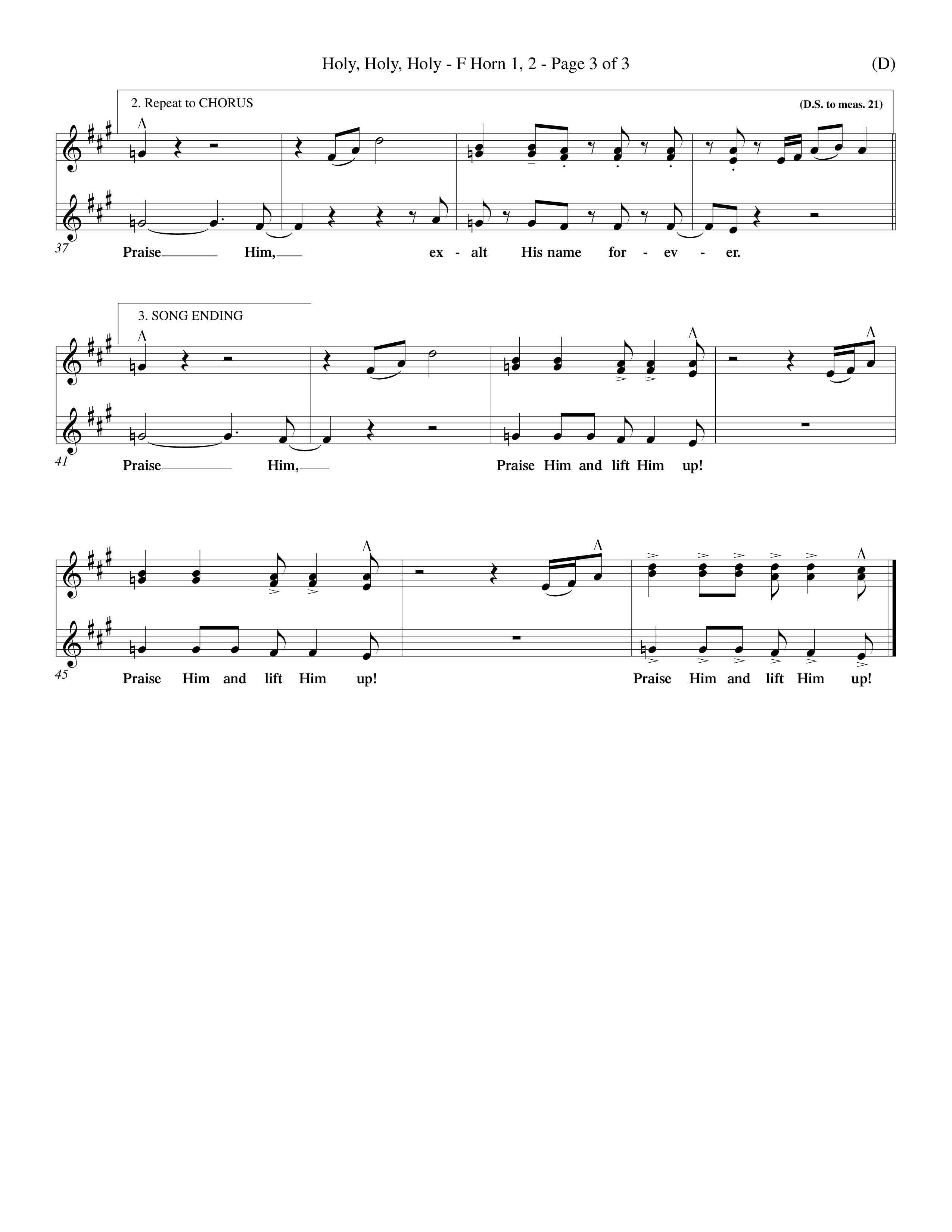 Holy Holy Holy (Choral Anthem SATB) French Horn (Word Music Choral / Orch. Keith Christopher)