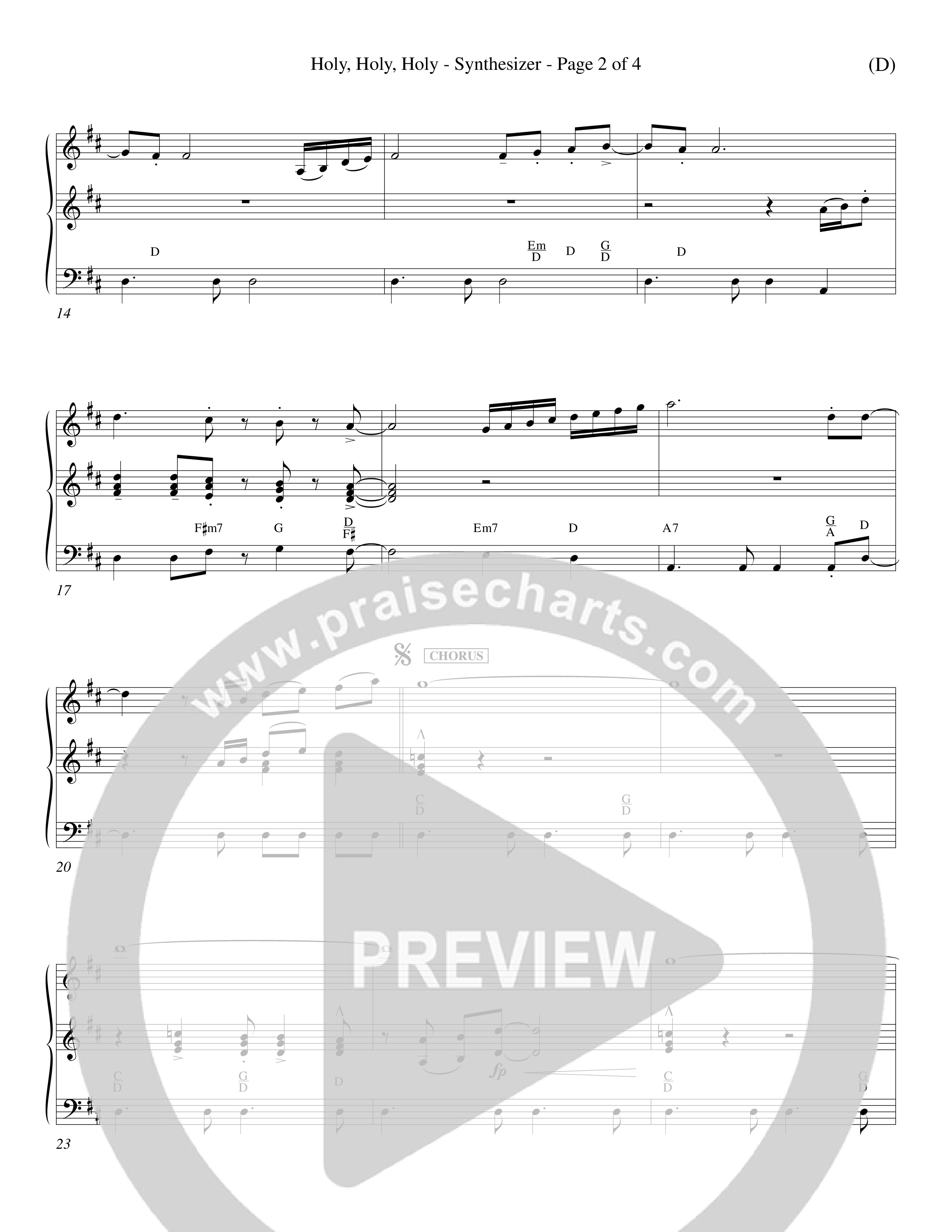 Holy Holy Holy (Choral Anthem SATB) Synth (Word Music Choral / Orch. Keith Christopher)