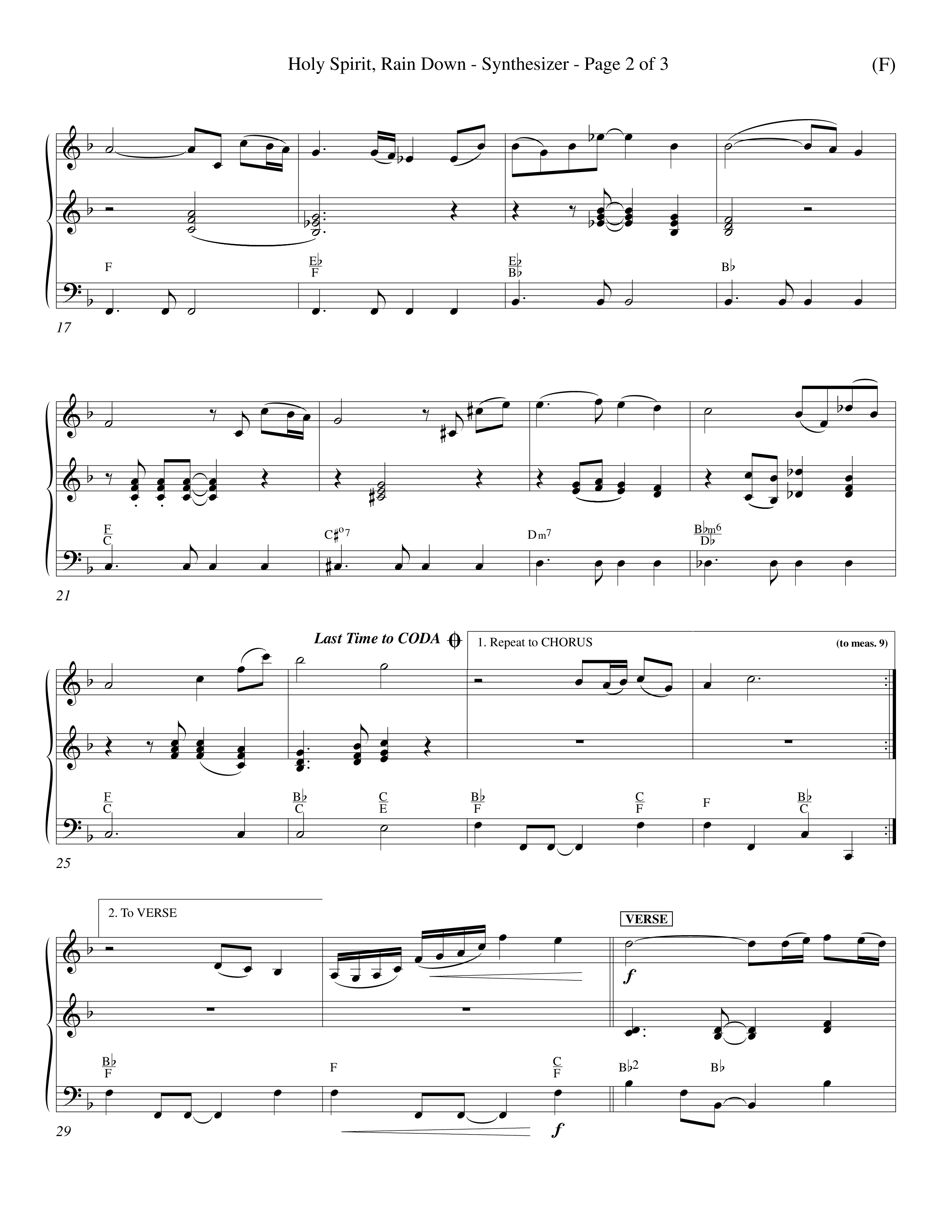 Holy Spirit Rain Down (Choral Anthem SATB) Synth (Word Music Choral / Orch. Ed Hogan)