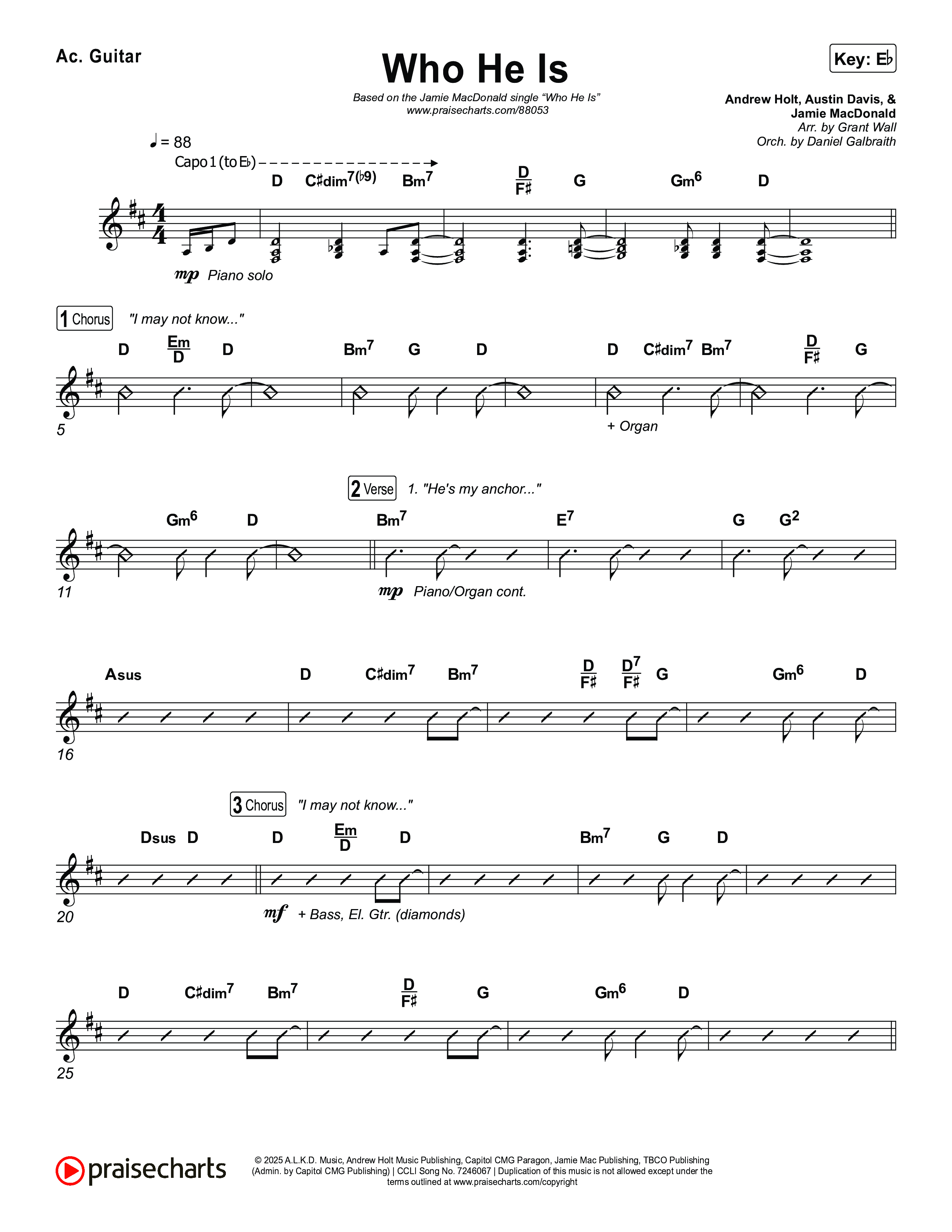 Who He Is Acoustic Guitar (Jamie MacDonald)