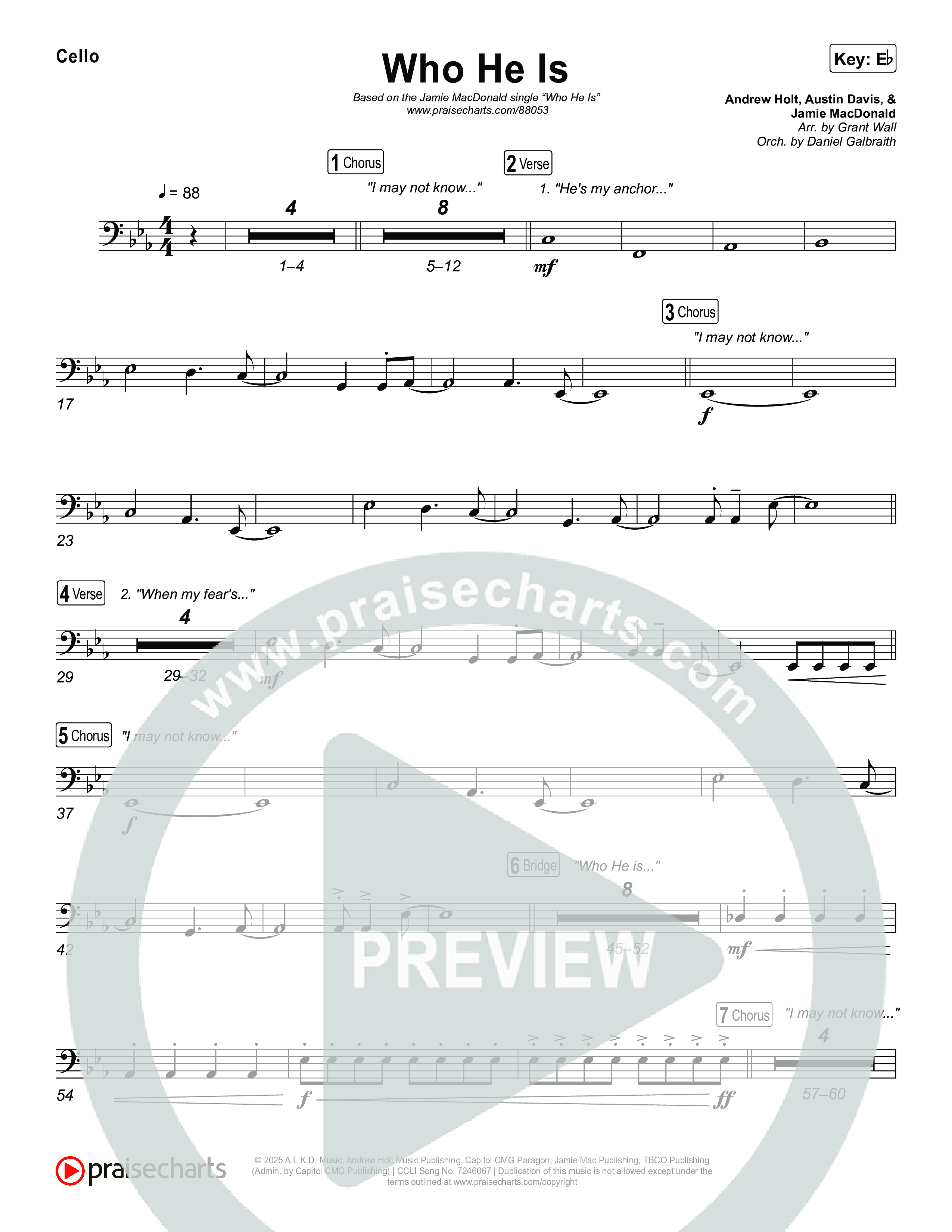 Who He Is Cello (Jamie MacDonald)