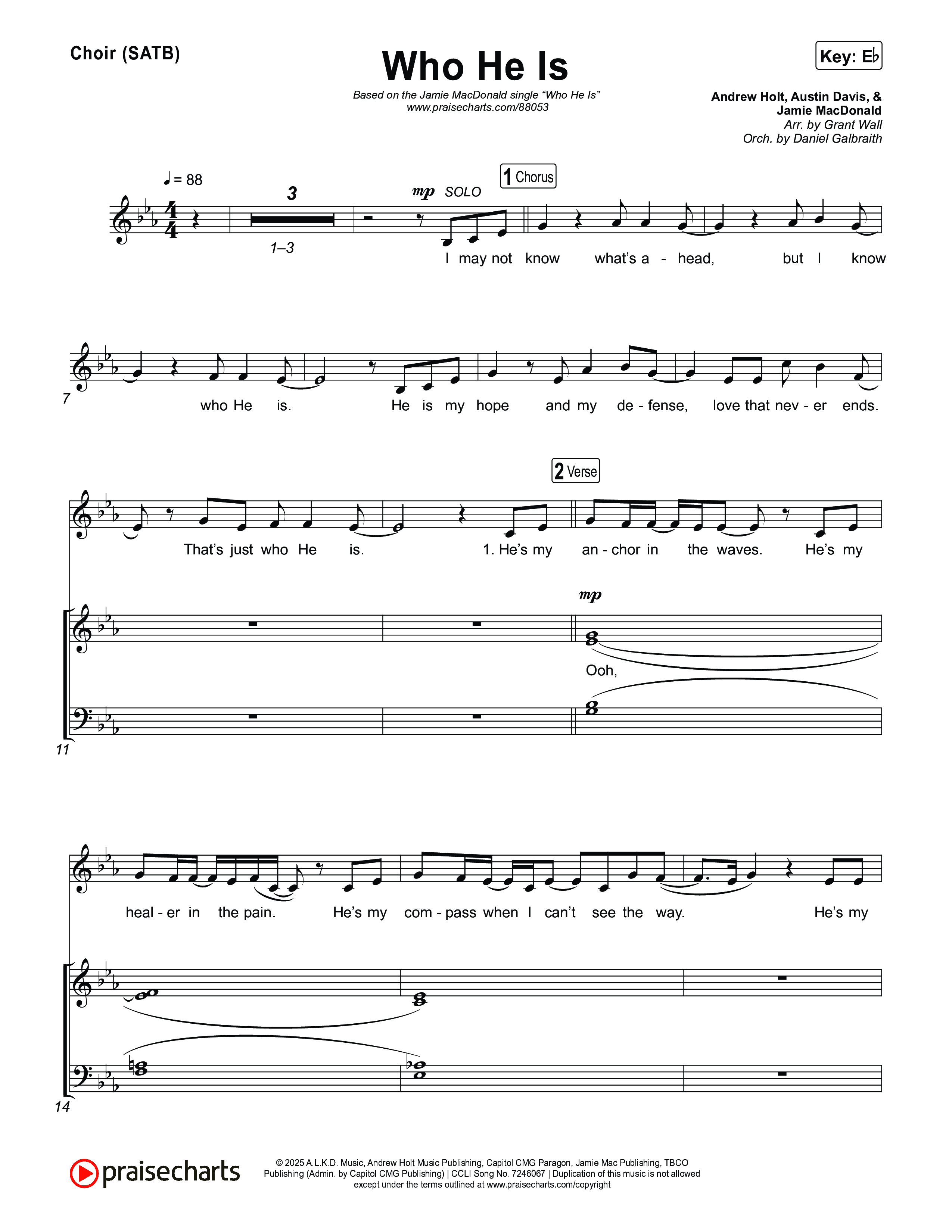 Who He Is Choir Sheet (SATB) (Jamie MacDonald)