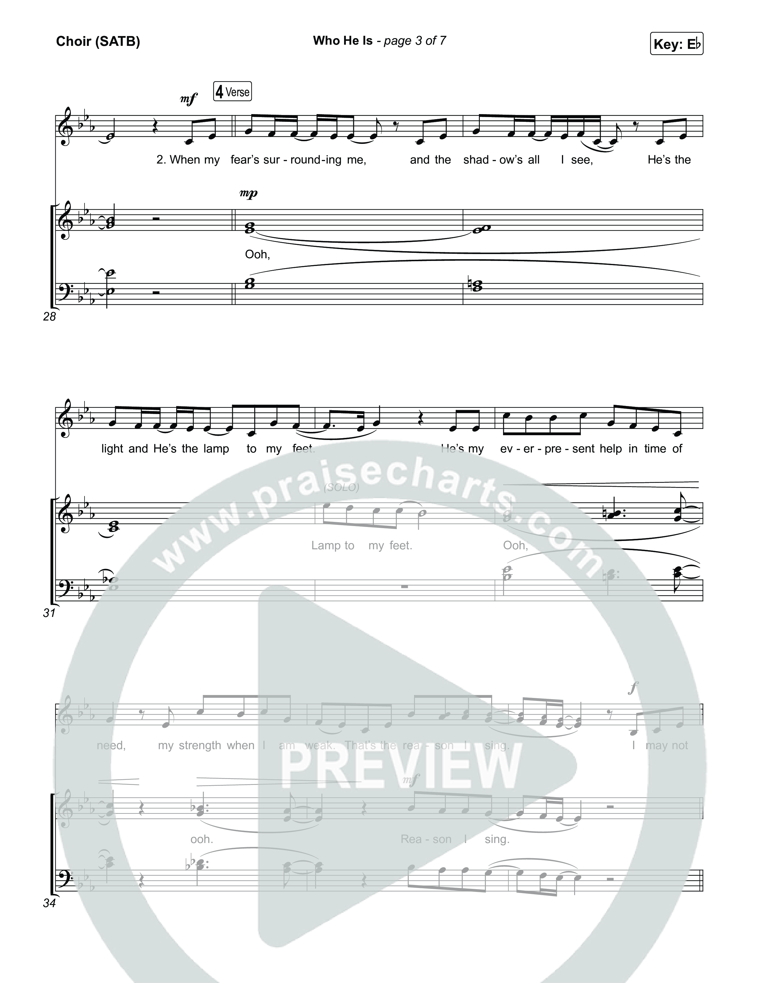 Who He Is Choir Sheet (SATB) (Jamie MacDonald)