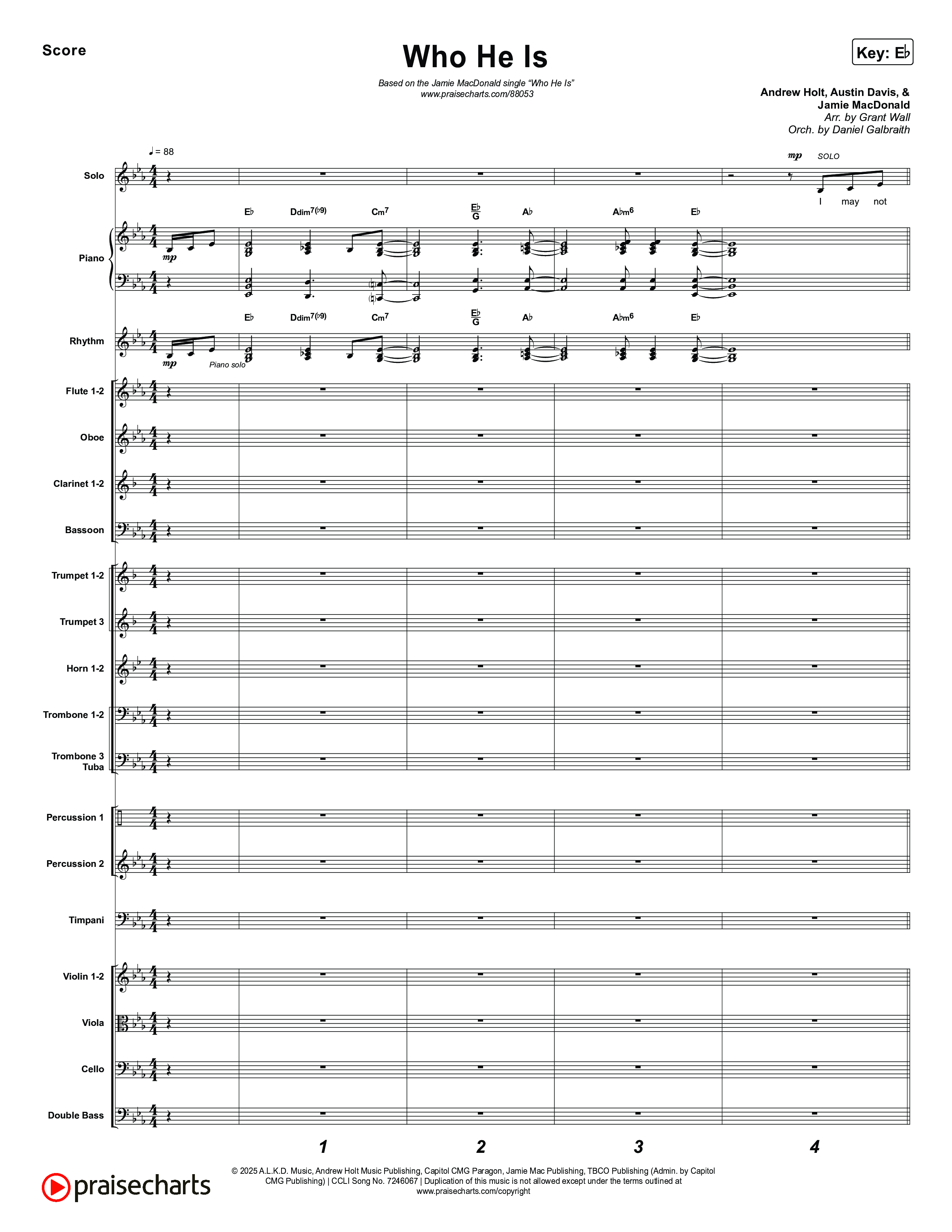 Who He Is Orchestration (Jamie MacDonald)