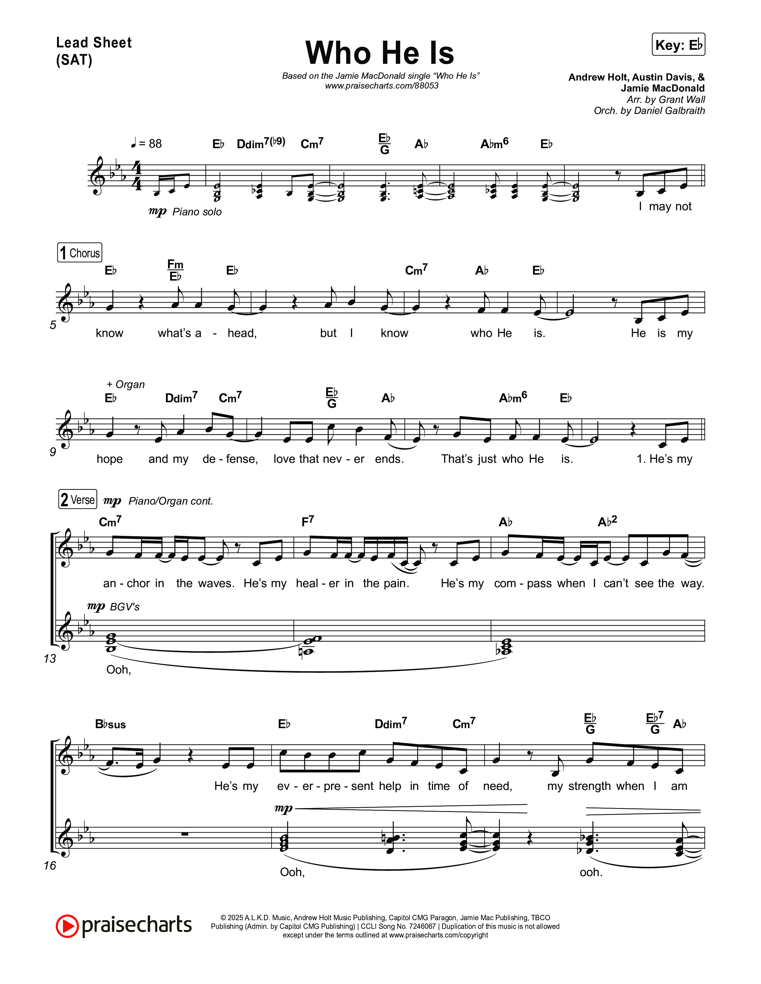 Who He Is Lead Sheet (SAT) (Jamie MacDonald)