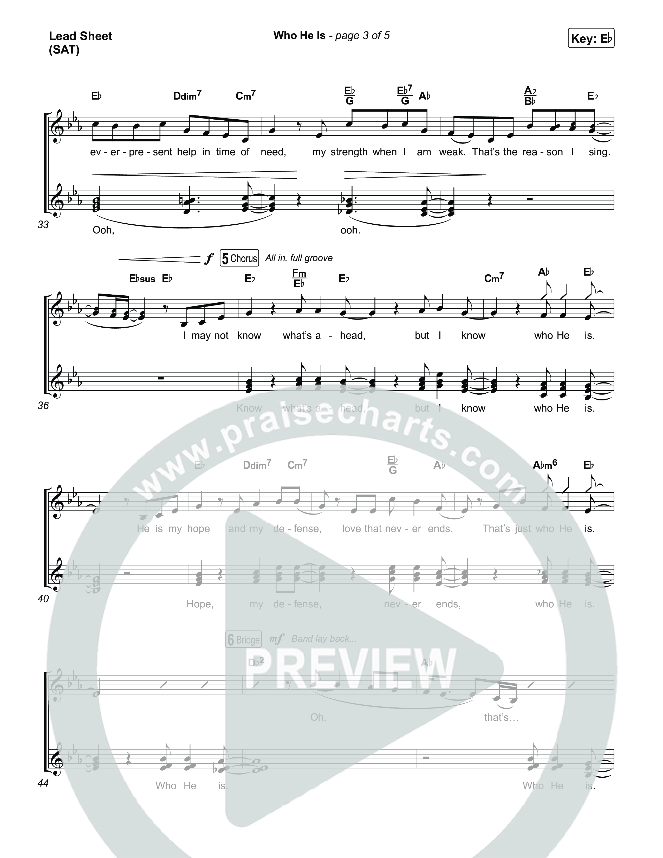 Who He Is Lead Sheet (SAT) (Jamie MacDonald)